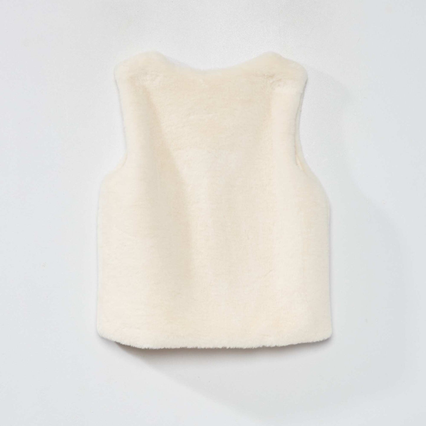 Gilet sans manches en fausse fourrure Blanc