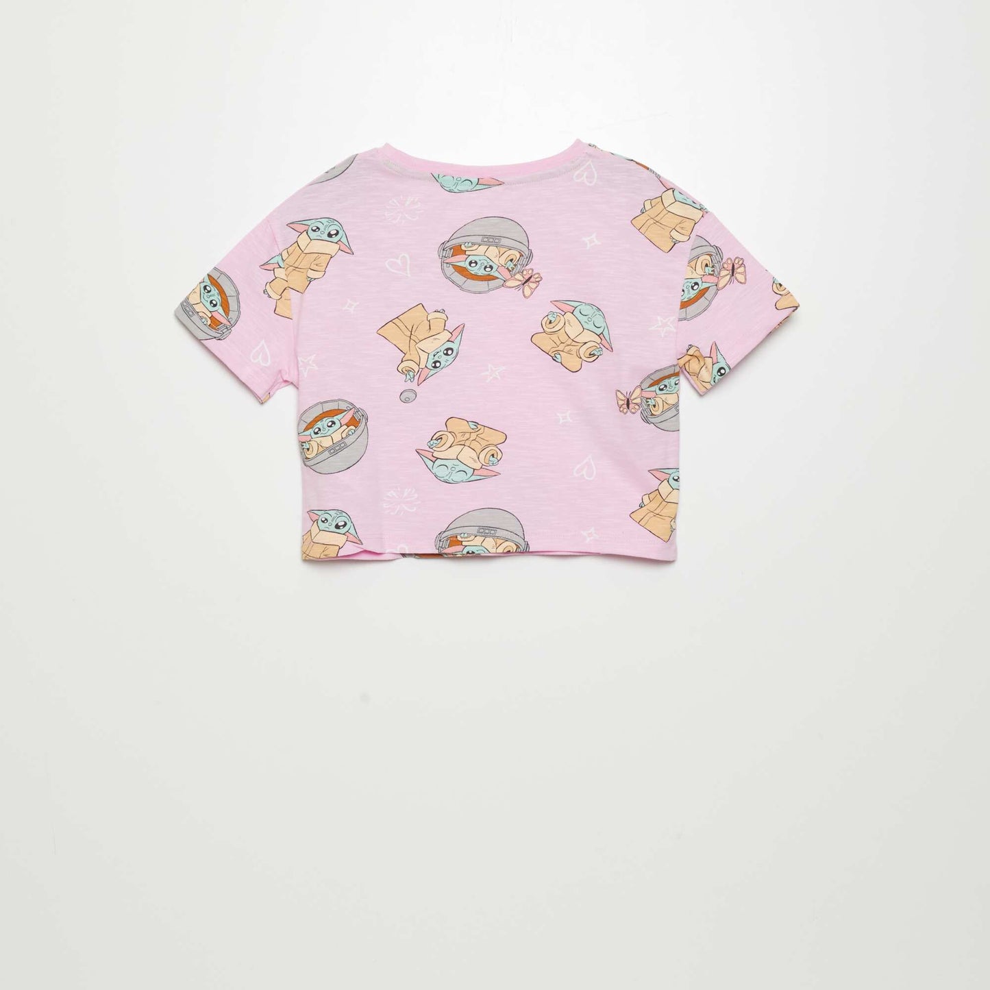 T-shirt 'Grogu' coupe courte Rose