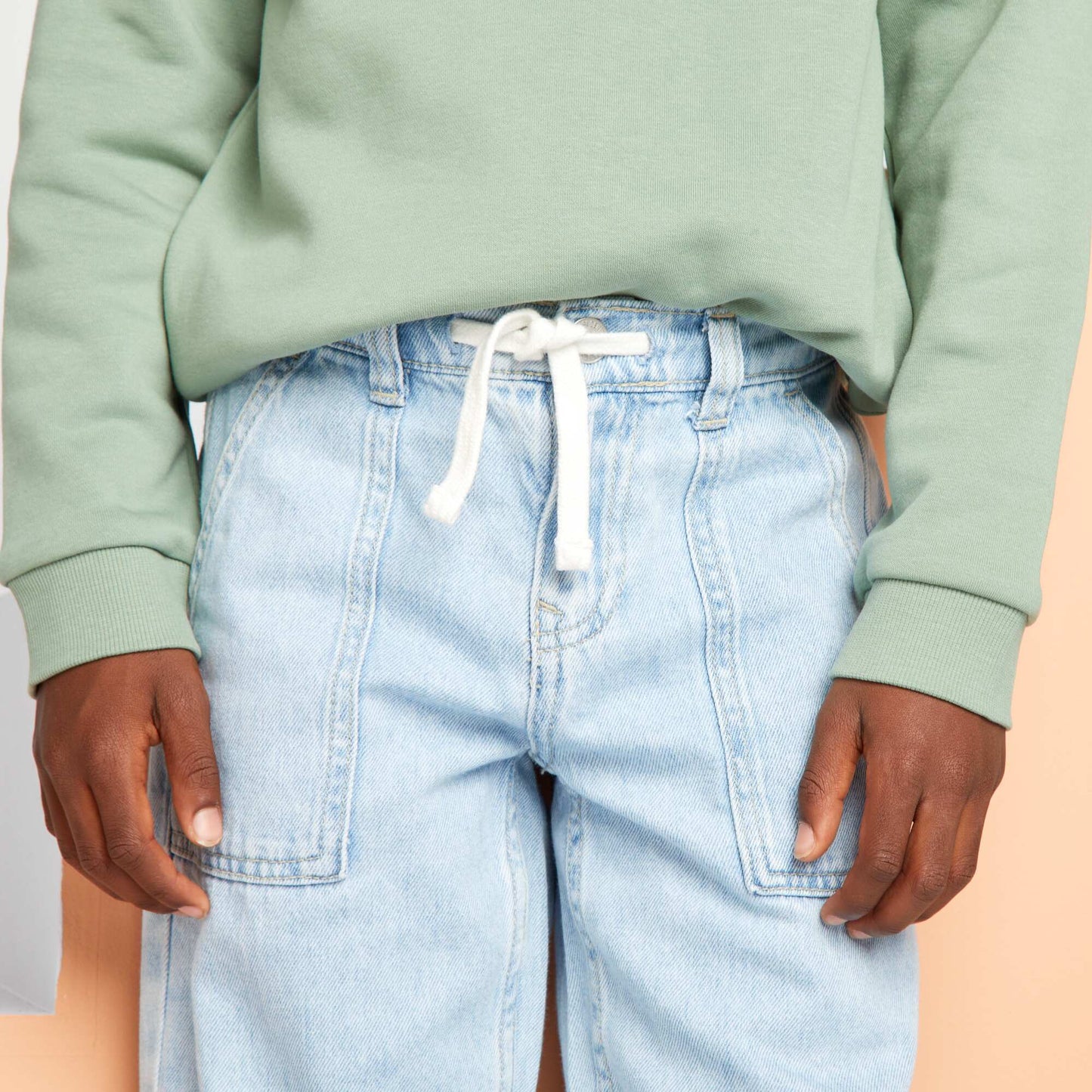 Pantalon coupe droite Bleu