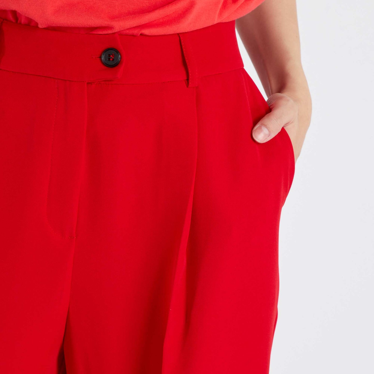 Pantalon trendy Rouge