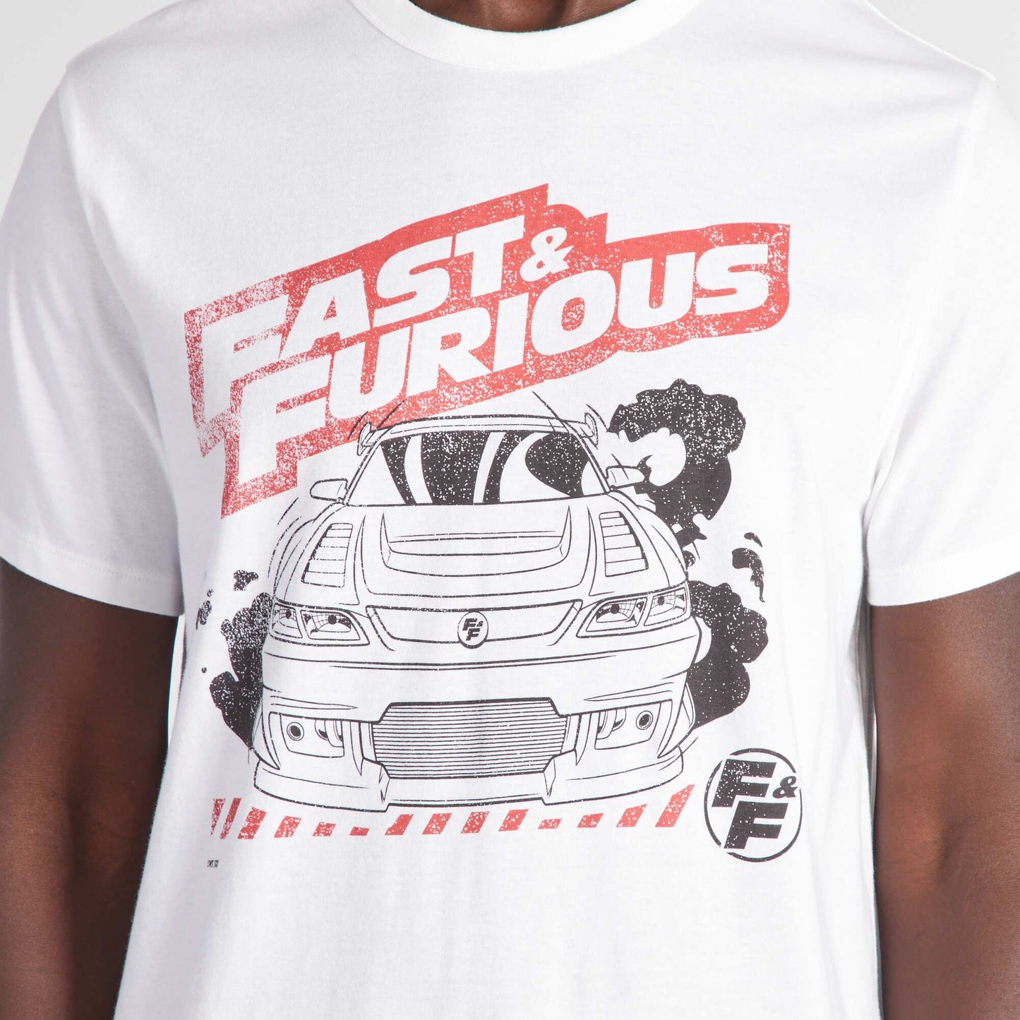 Pyjama court 'Fast & Furious' - 2 pi ces Blanc/gris