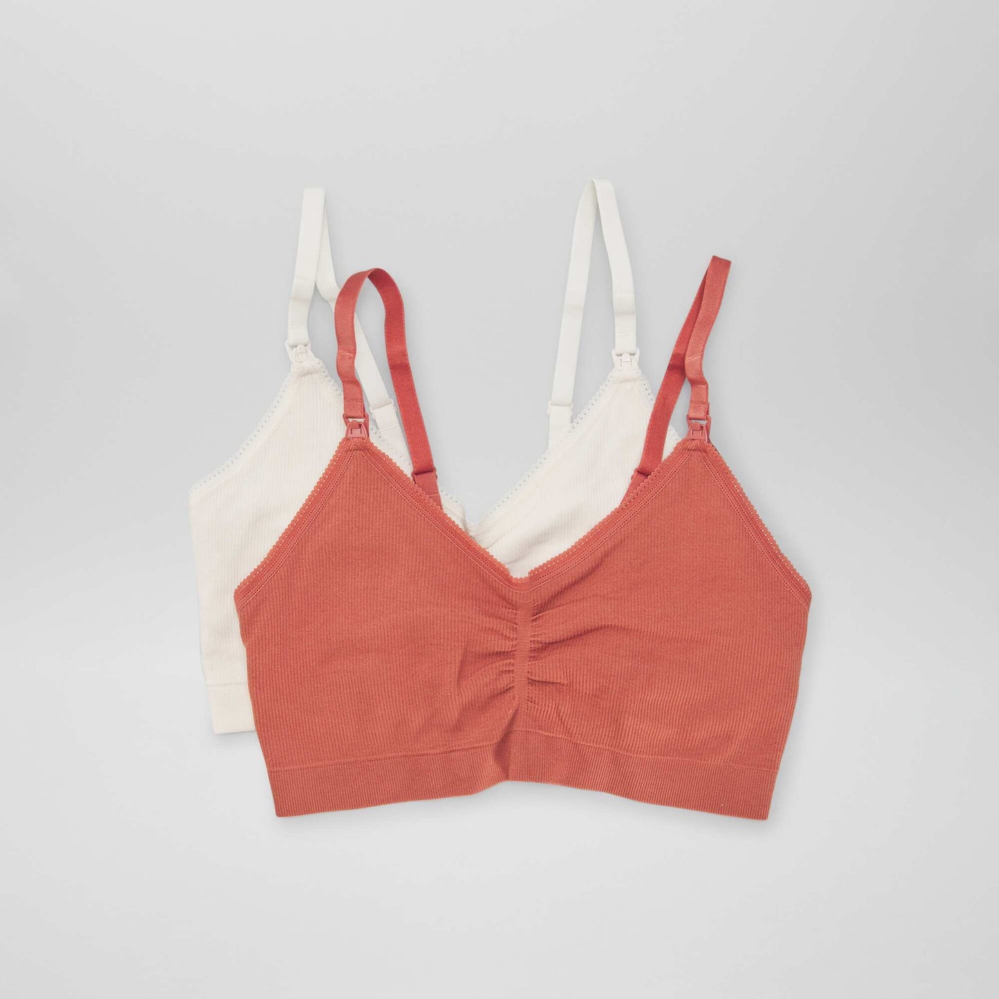Lot de 2 soutiens-gorge d'allaitement Beige/orange