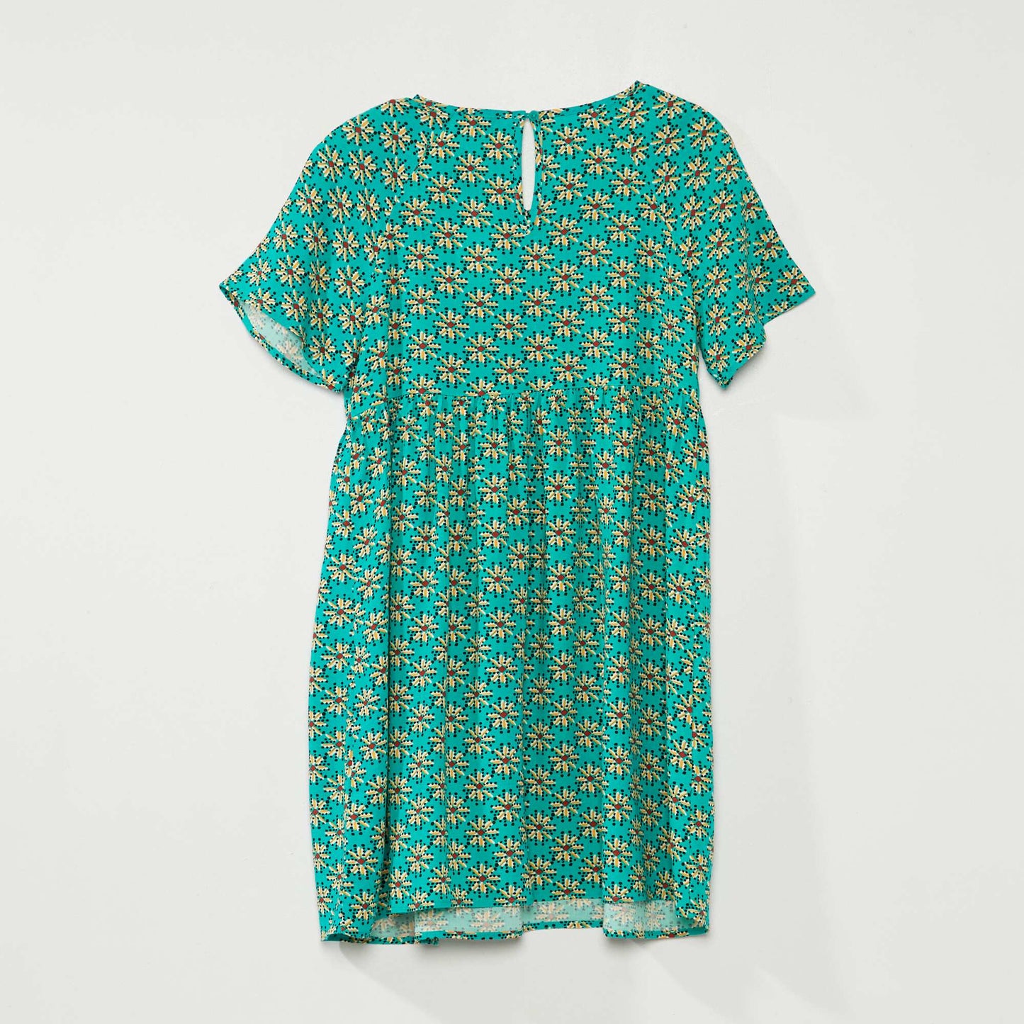 Robe vas e motif fleuri VERT