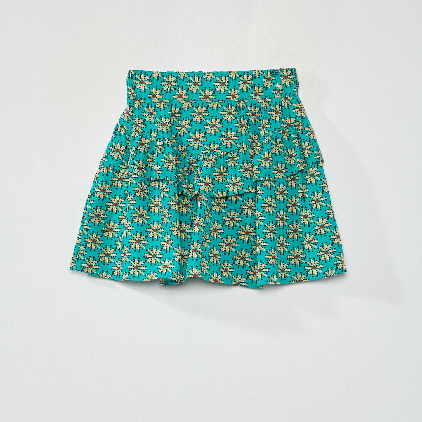 Jupe vas e et imprim fleuri wax Vert