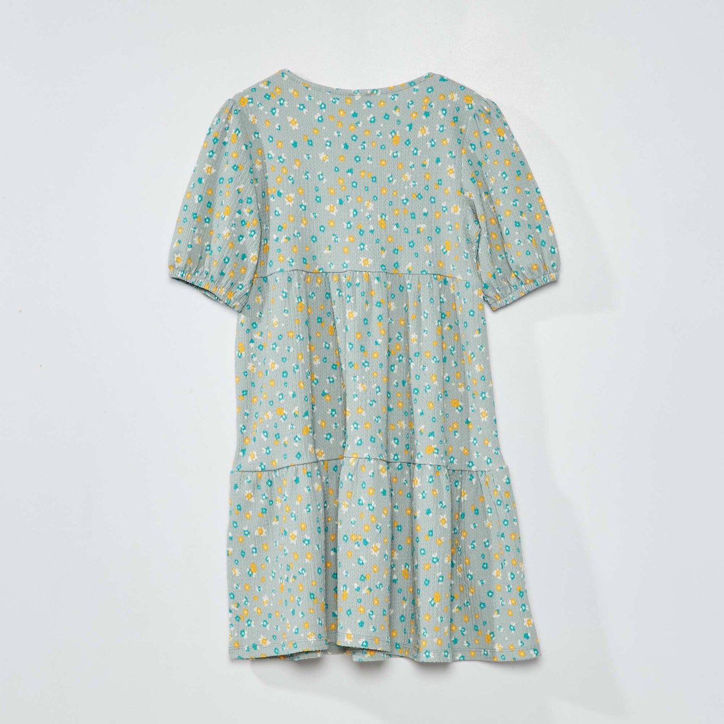 Robe tages en maille gaufr e Bleu