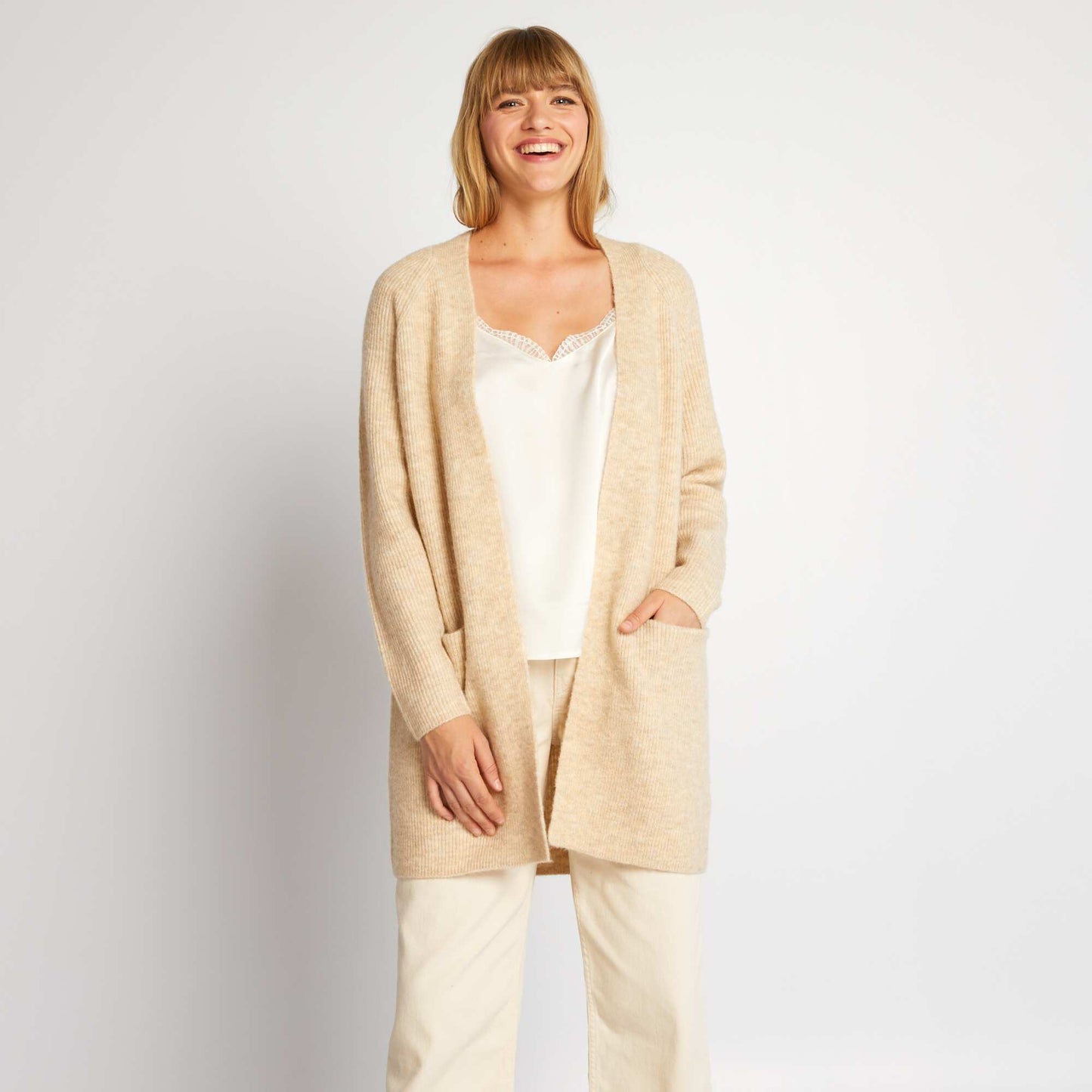 Gilet en maille Beige