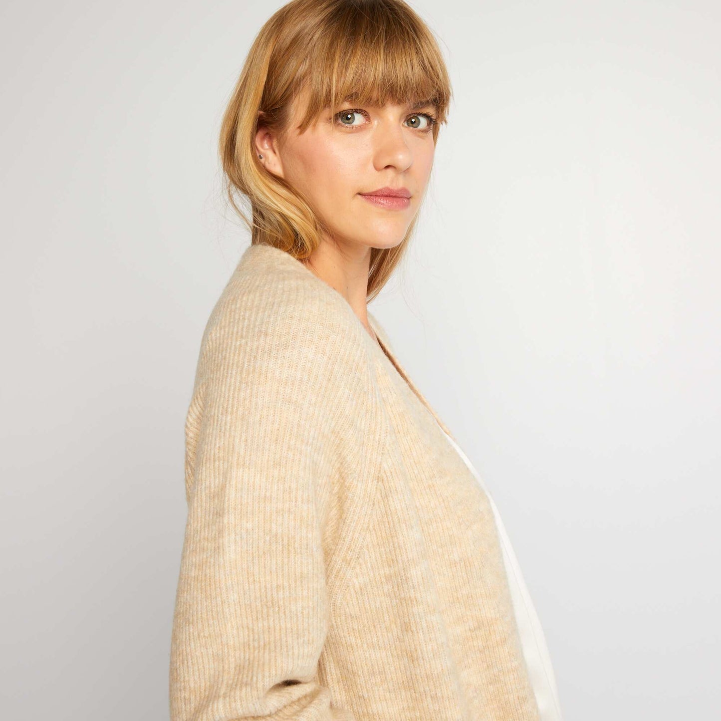 Gilet en maille Beige