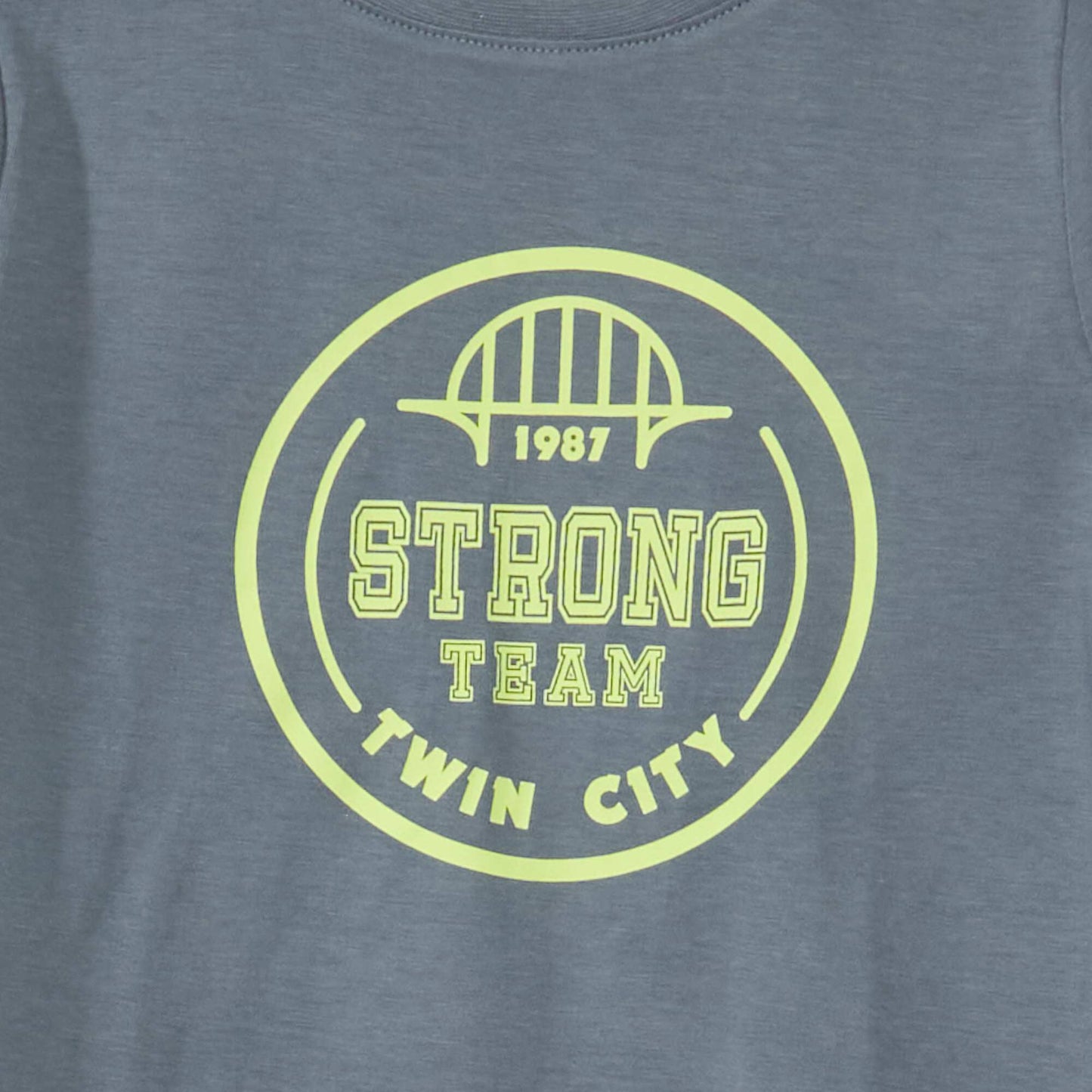 Tee-shirt manches longues avec imprim Gris