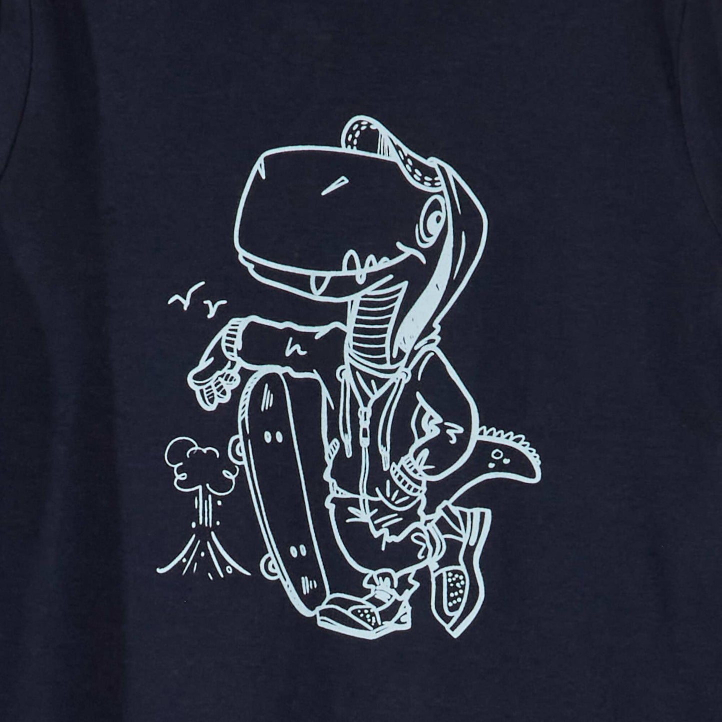 Tee-shirt à manches longues avec imprimé Bleu marine