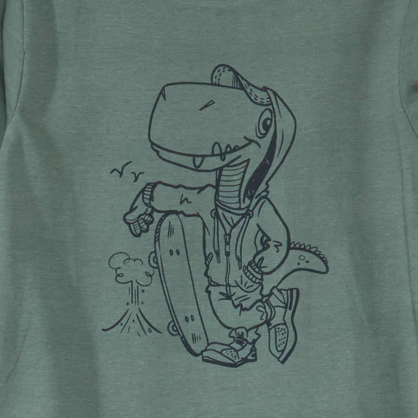 Tee-shirt manches longues avec imprim Kaki