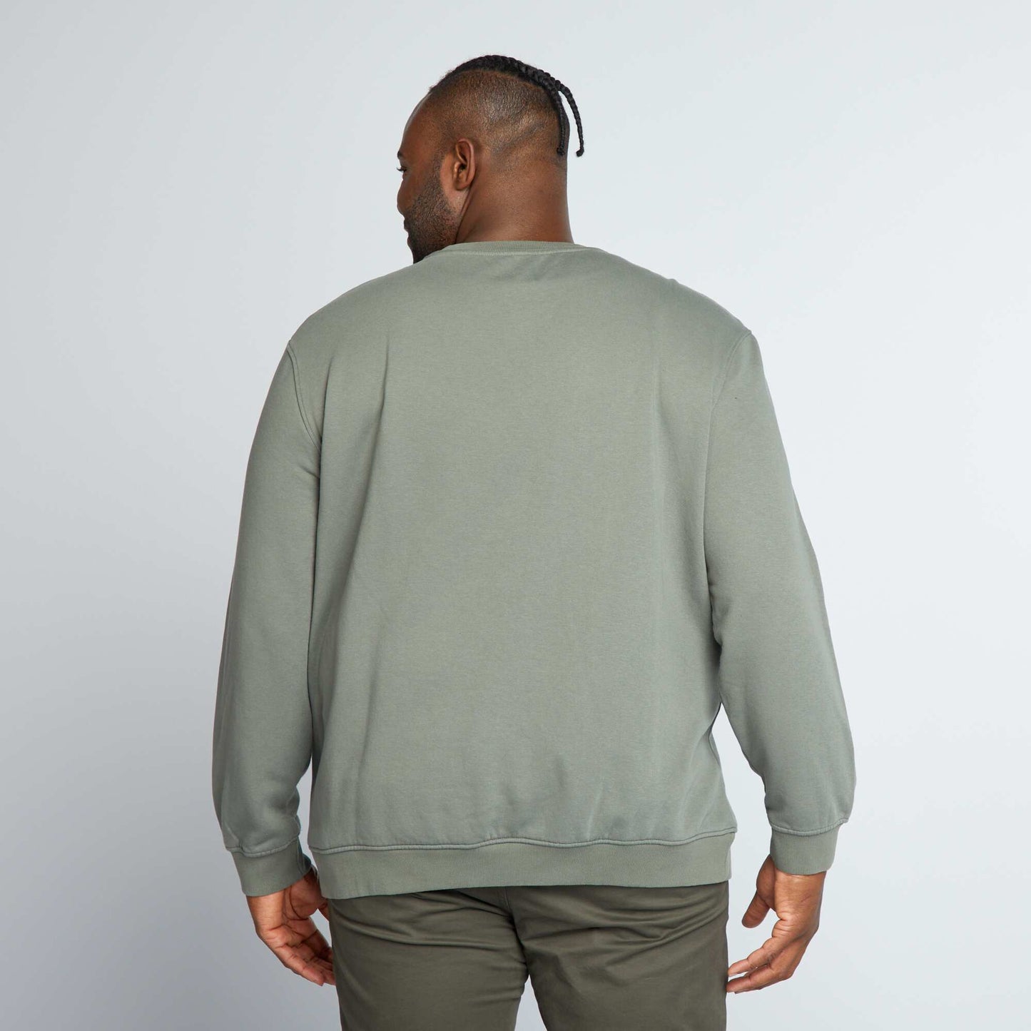 Sweat avec un imprim en feutrine Kaki