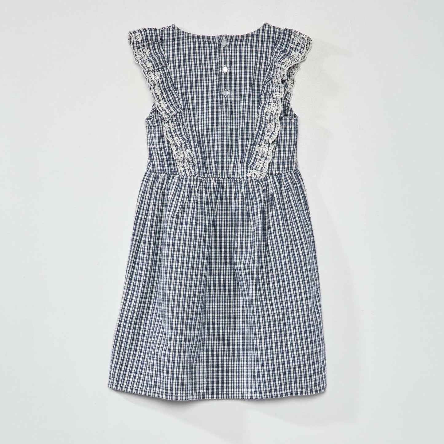 Robe corolle avec volants Bleu