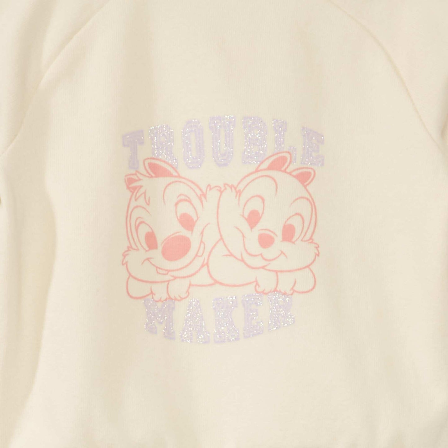 Sweat en jersey 'Tic et Tac' Beige