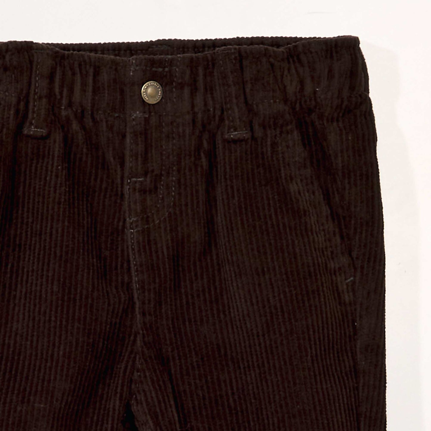 Pantalon paperbag en velours Marron