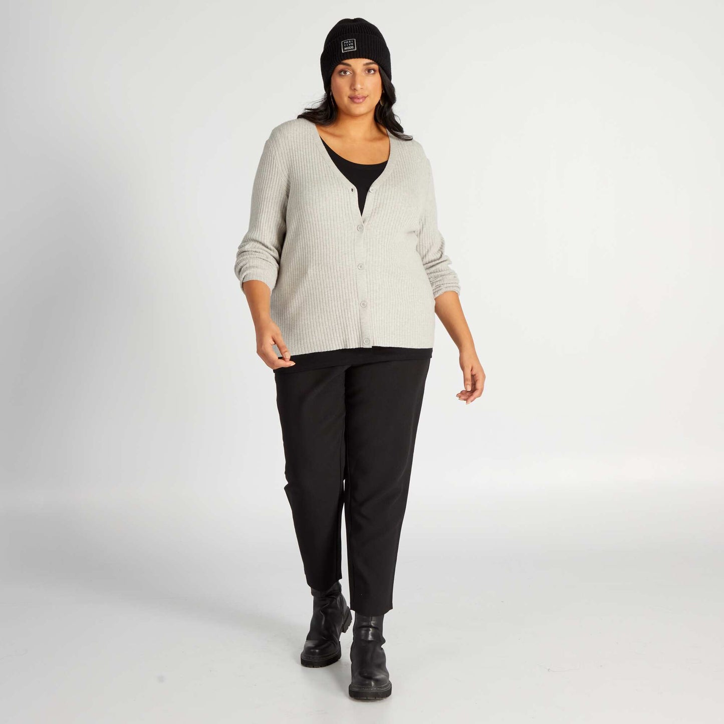 Tee-shirt c tel fluide et large encolure noir