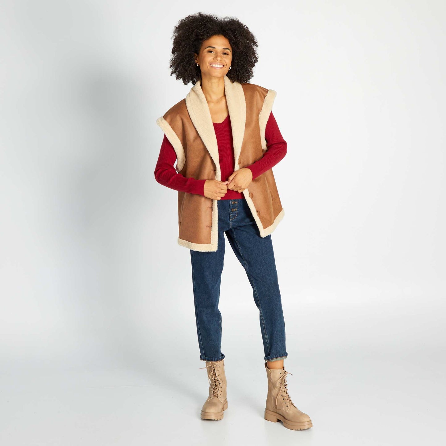 Pull en maille c tel e Rouge
