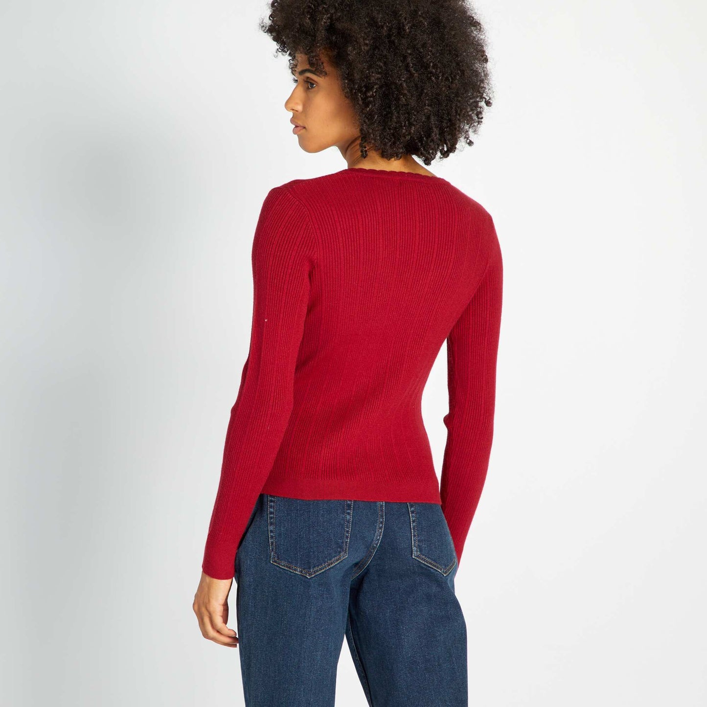 Pull en maille c tel e Rouge