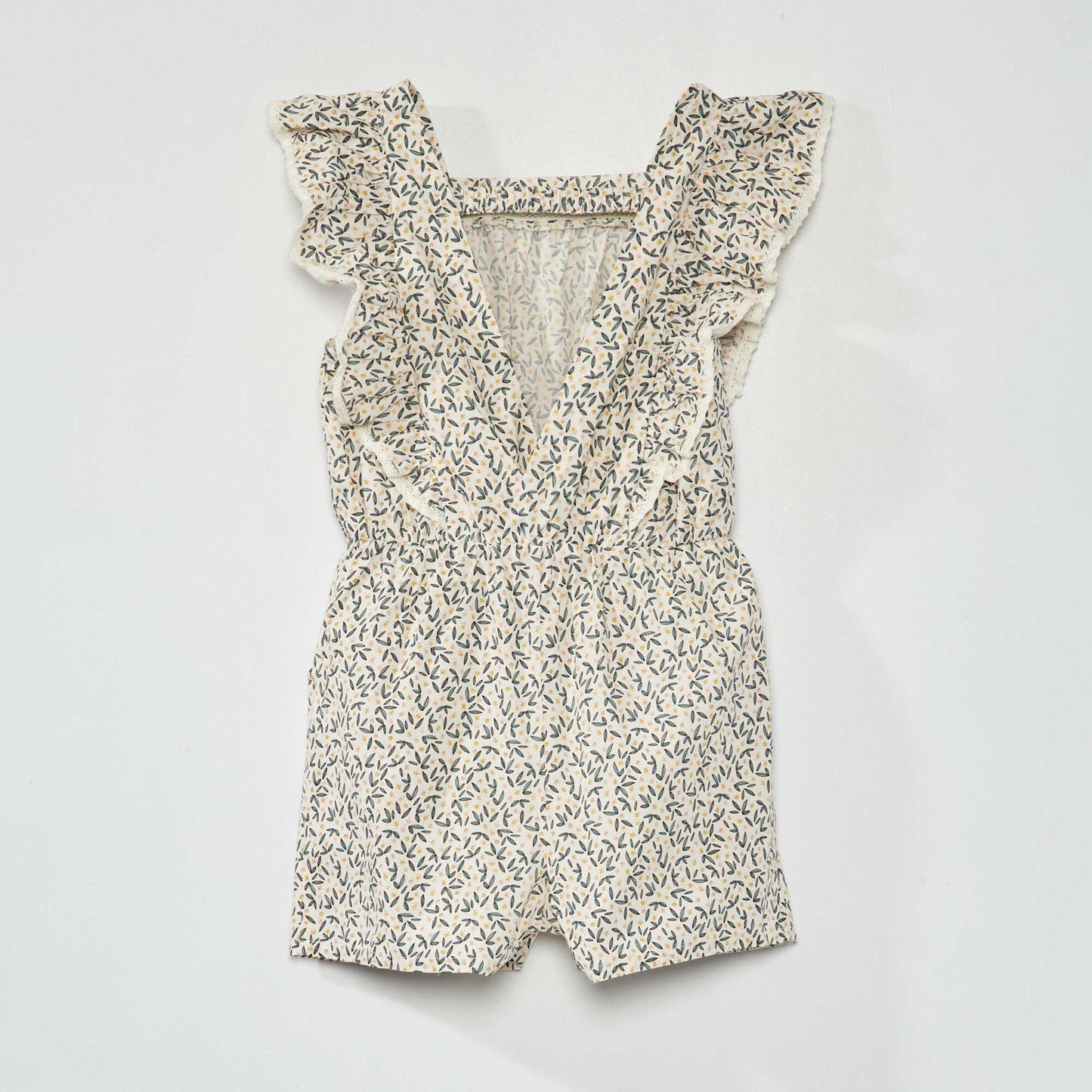 Combishort volants Blanc