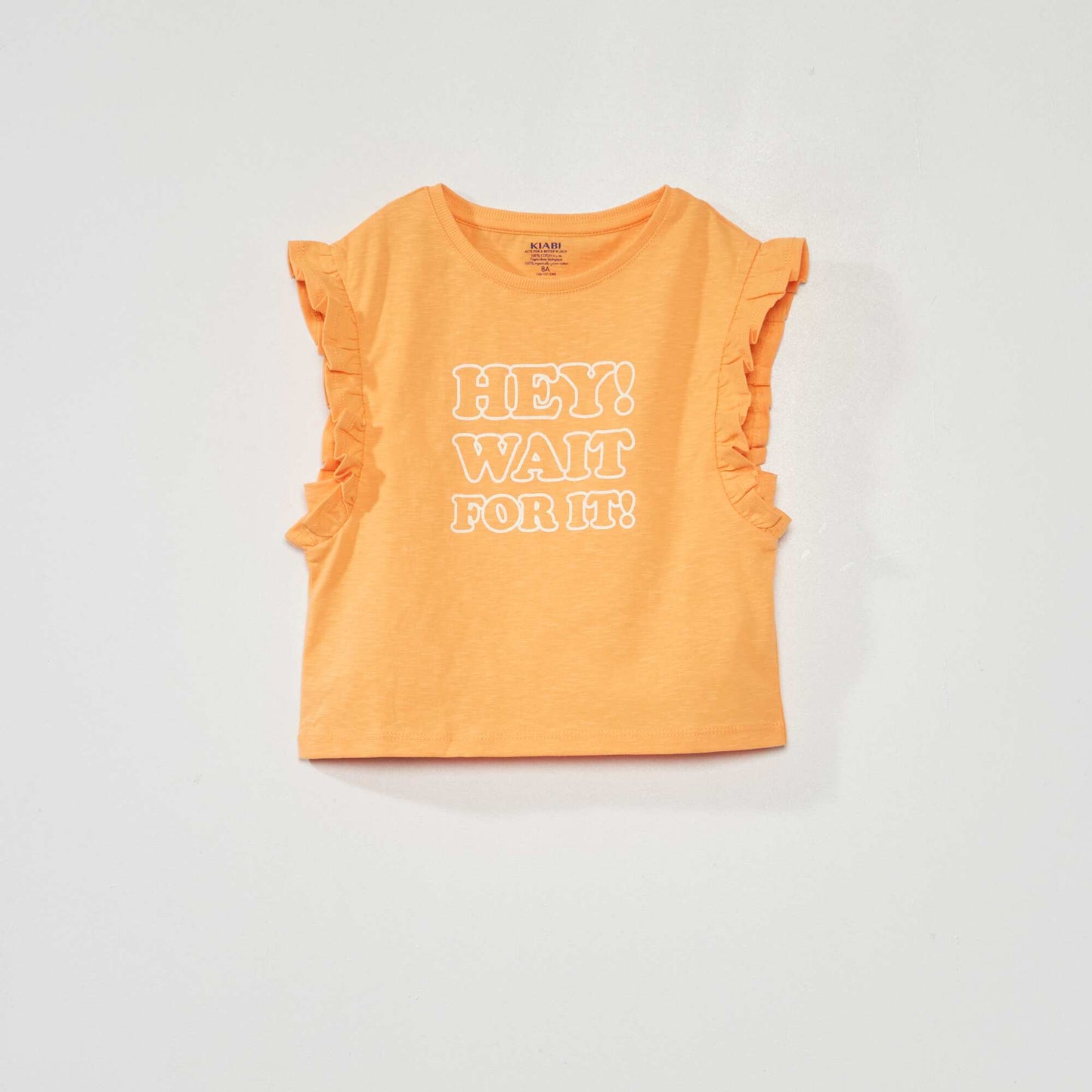 T-shirt sans manches avec volants Blanc