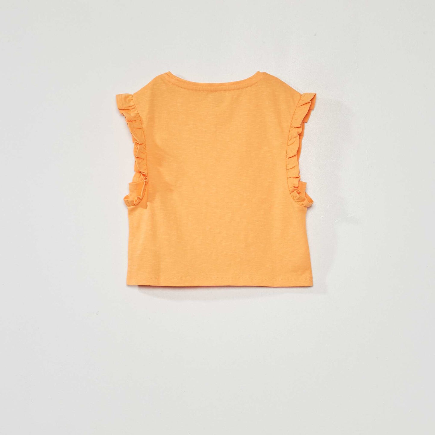 T-shirt sans manches avec volants Blanc