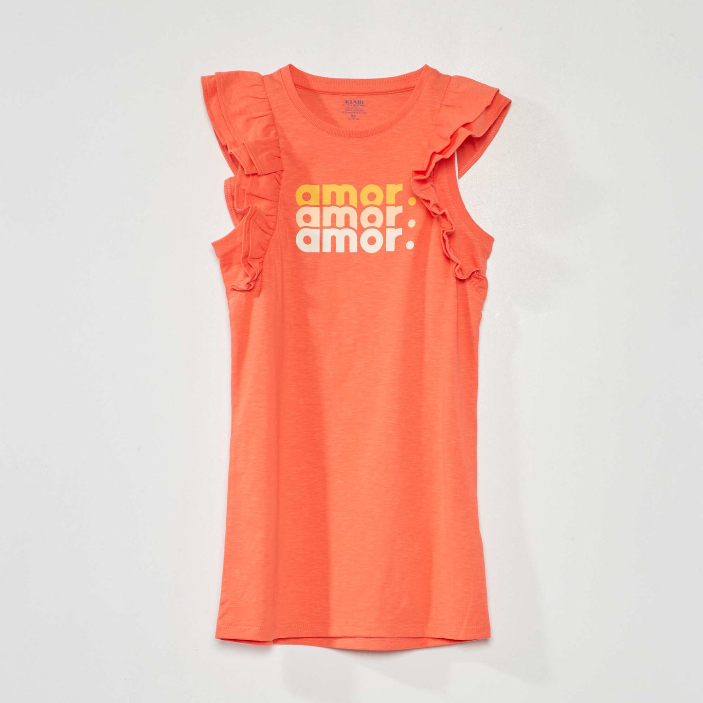 Robe en jersey sans manches avec volants Corail