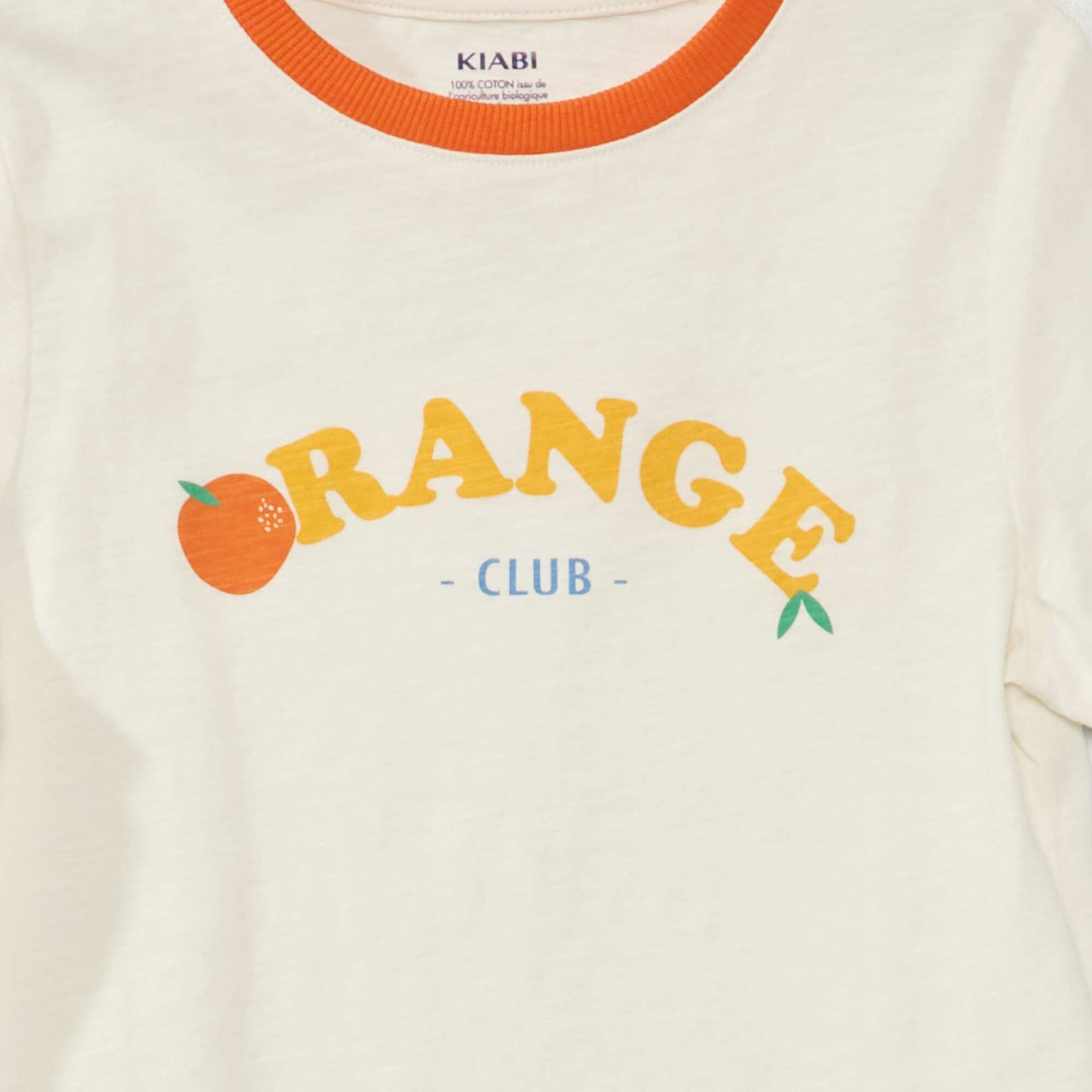 T-shirt manches courtes avec imprim Blanc/jaune