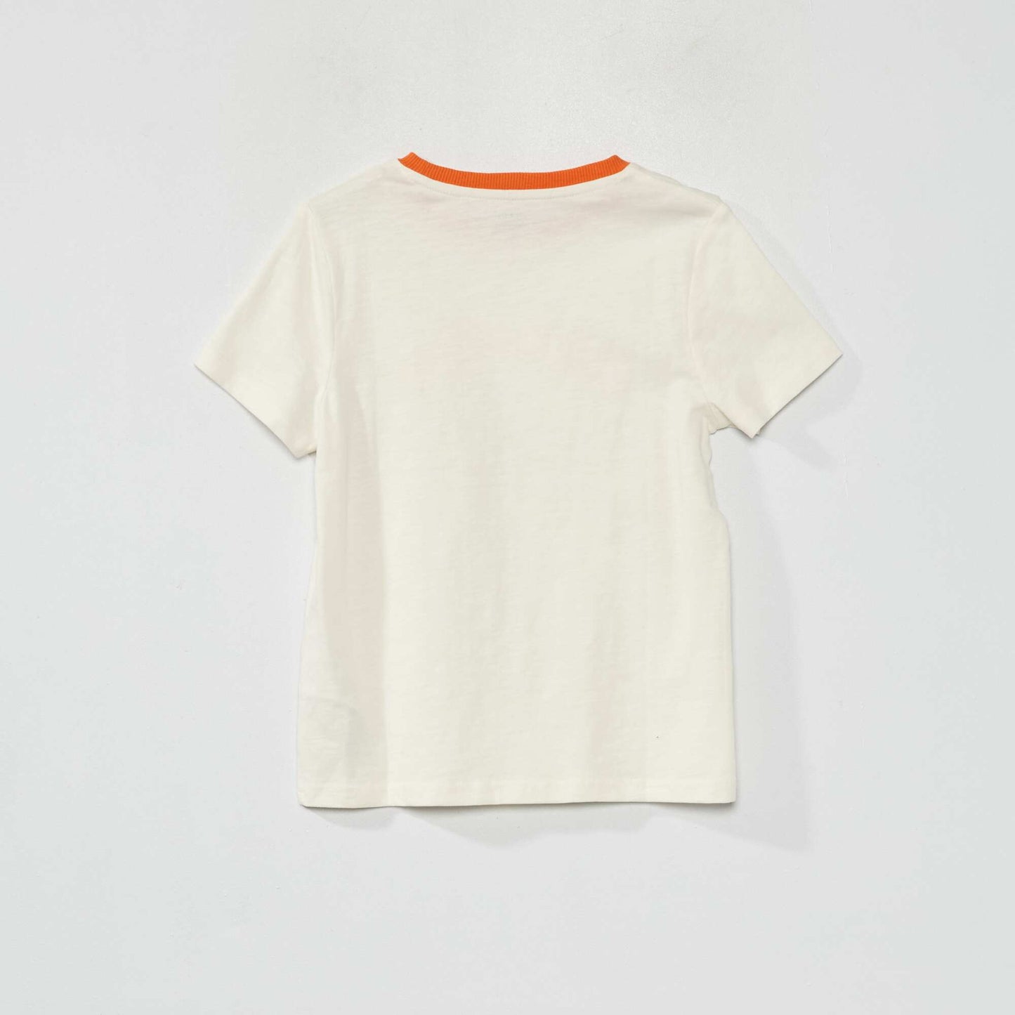 T-shirt manches courtes avec imprim Blanc/jaune