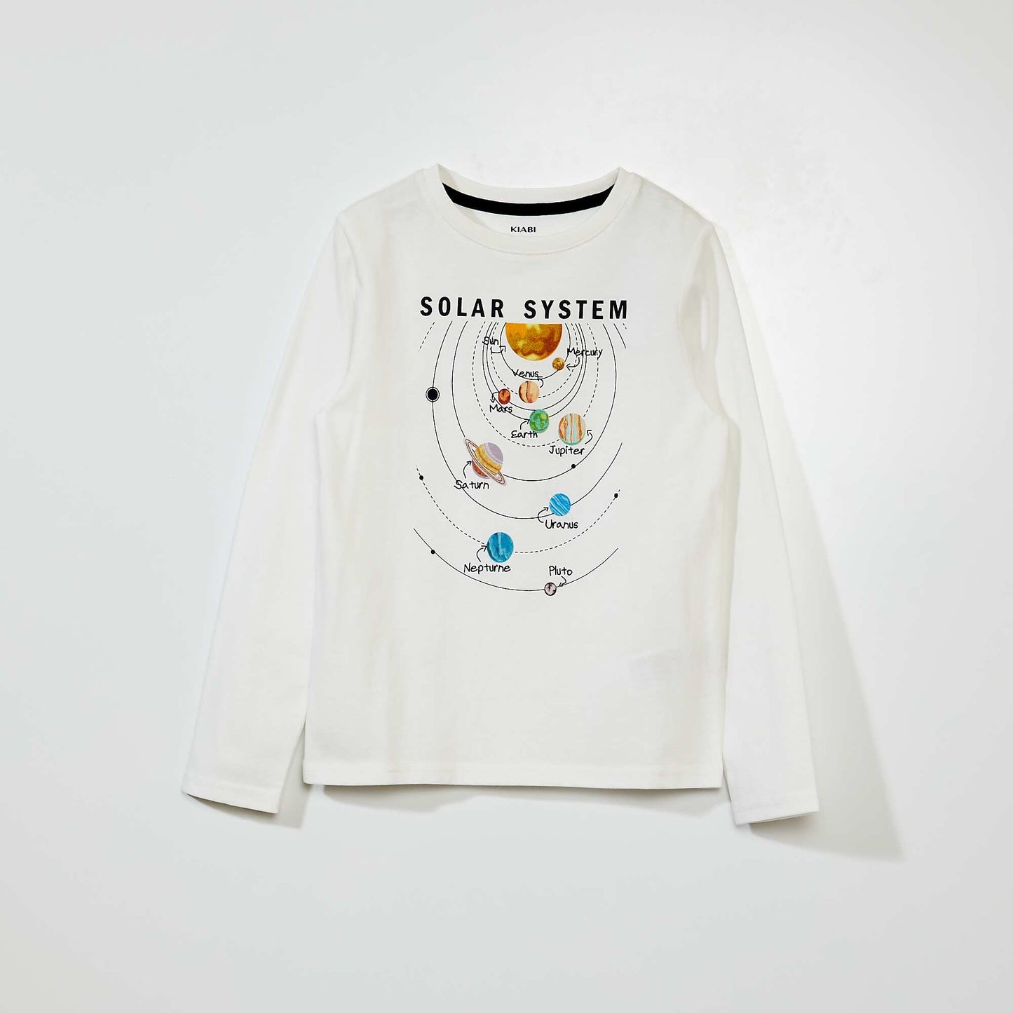 T-shirt en jersey manches longues Blanc