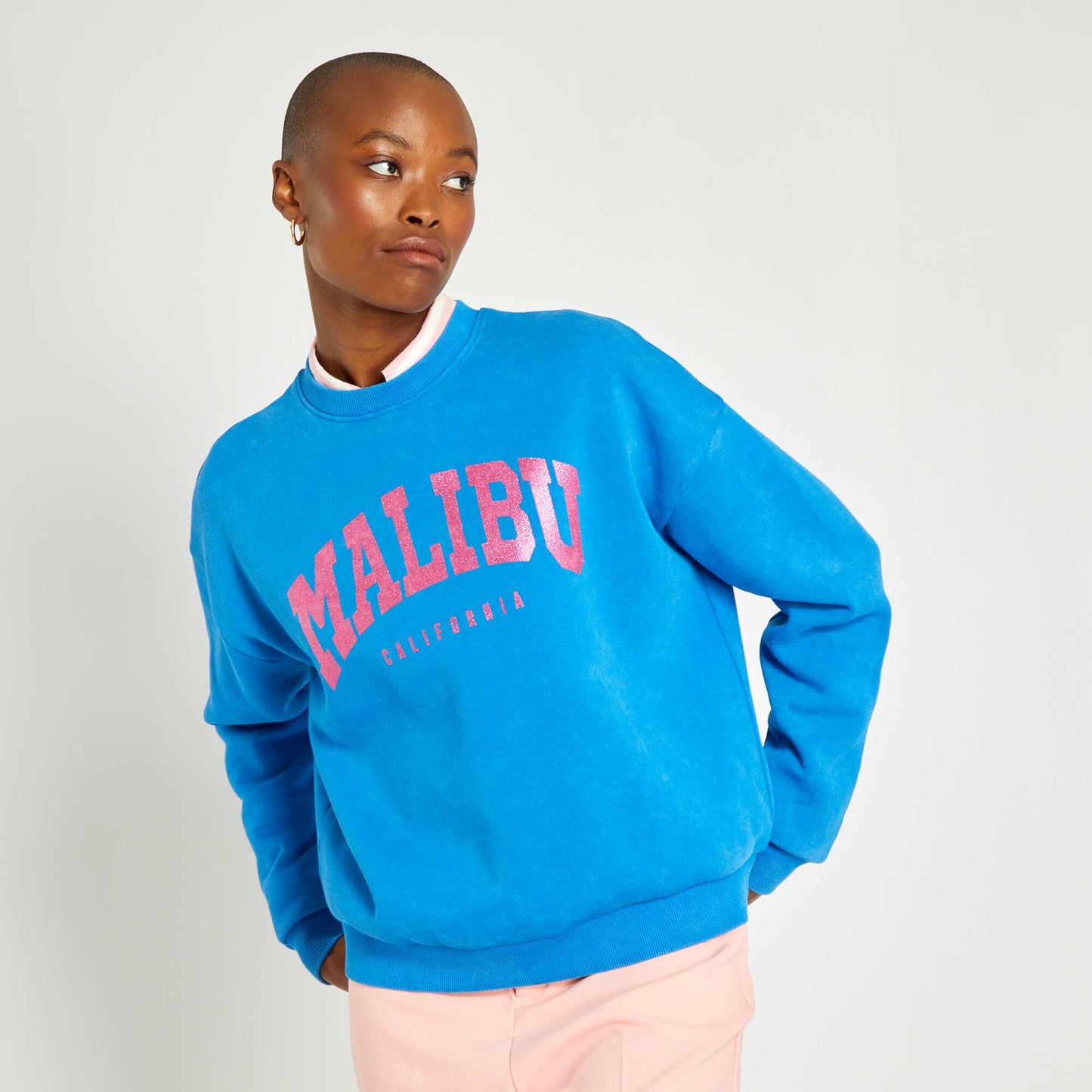 Sweat en molleton Bleu