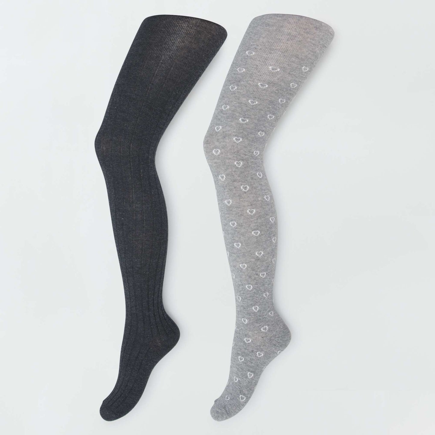 Lot de 2 paires de collants Gris/bleu