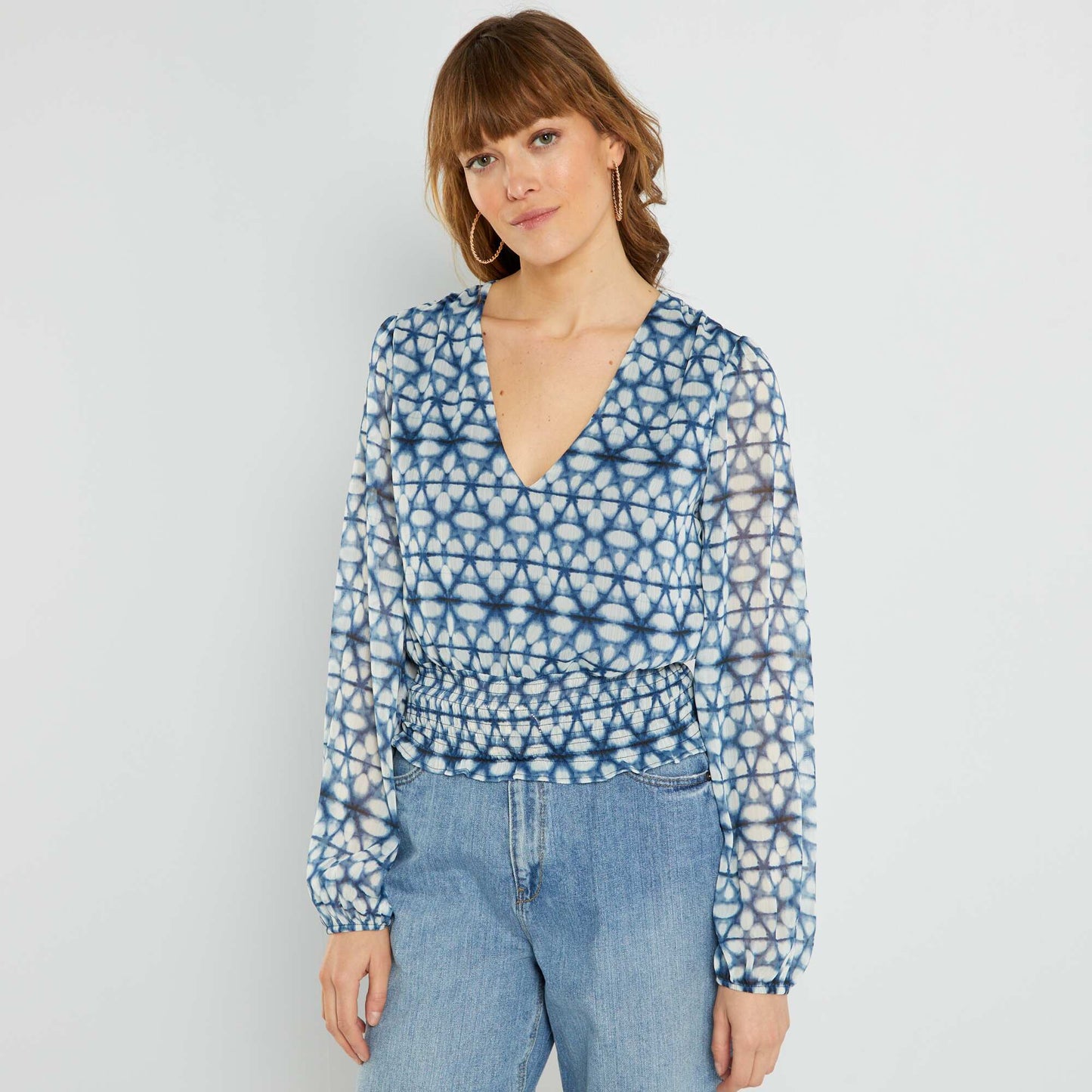 Blouse fluide Bleu