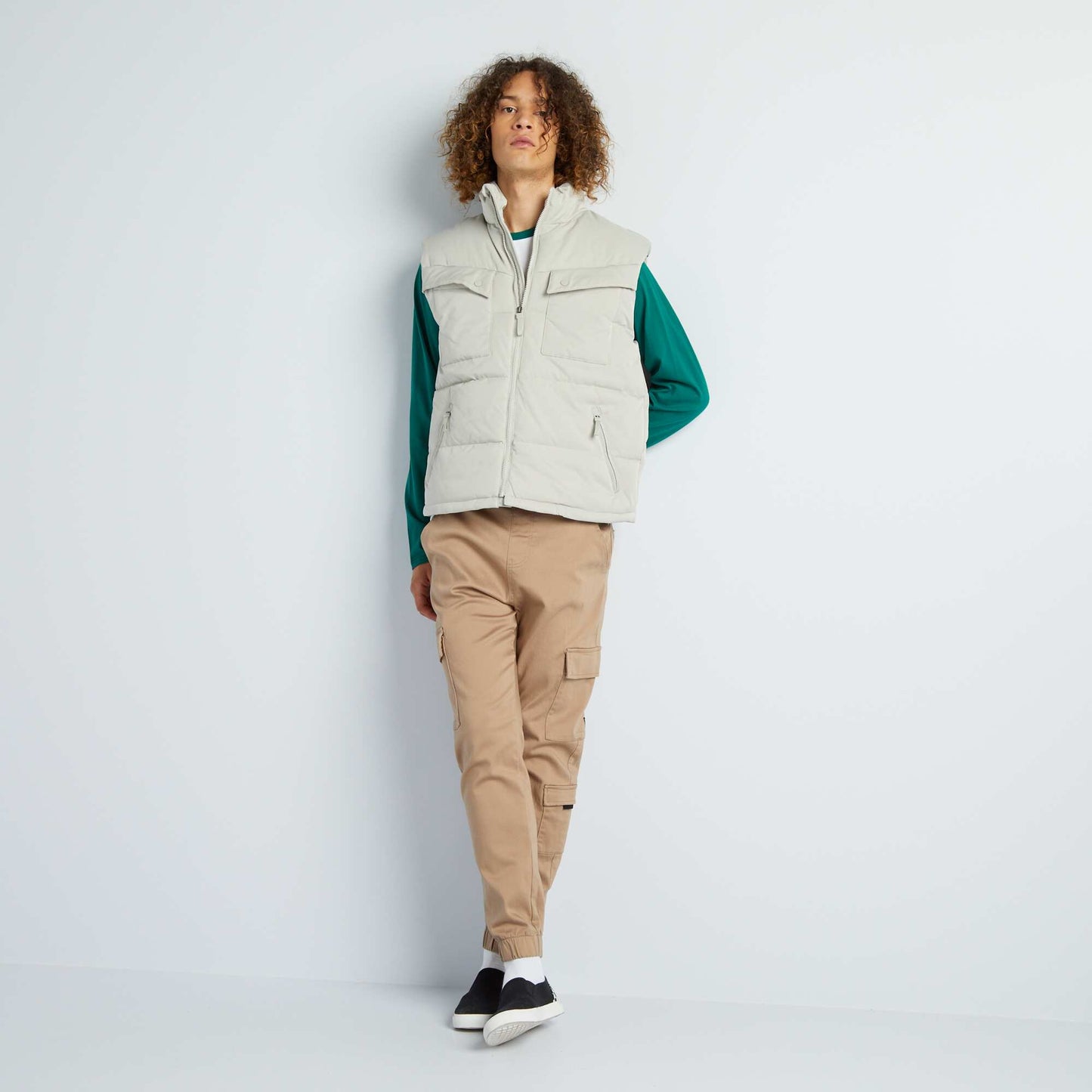 Jogpant avec poches rabats Beige clair