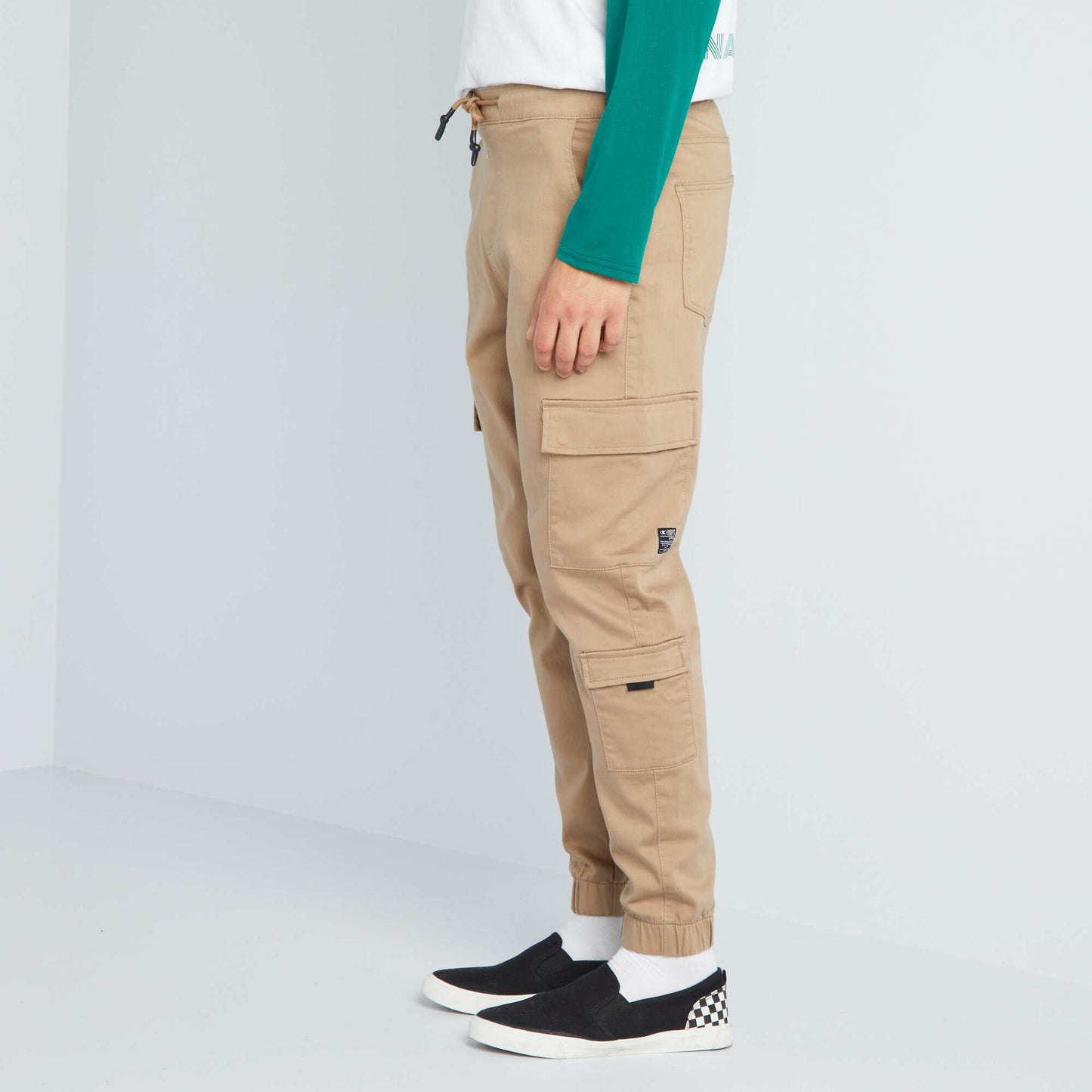 Jogpant avec poches rabats Beige clair