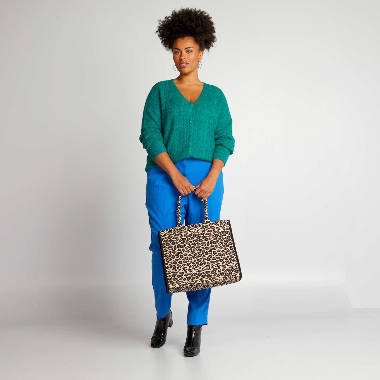 Gilet en maille tress e Vert