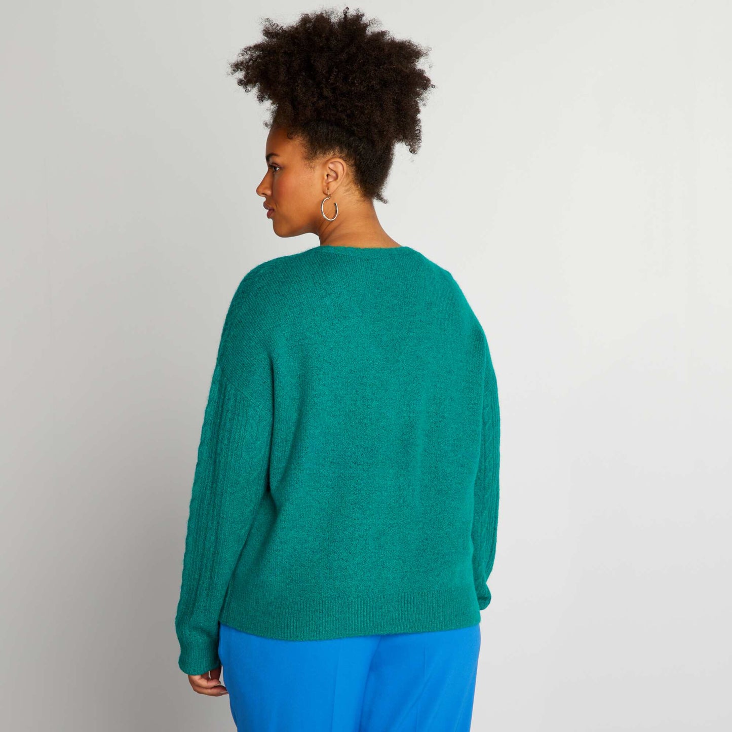 Gilet en maille tress e Vert