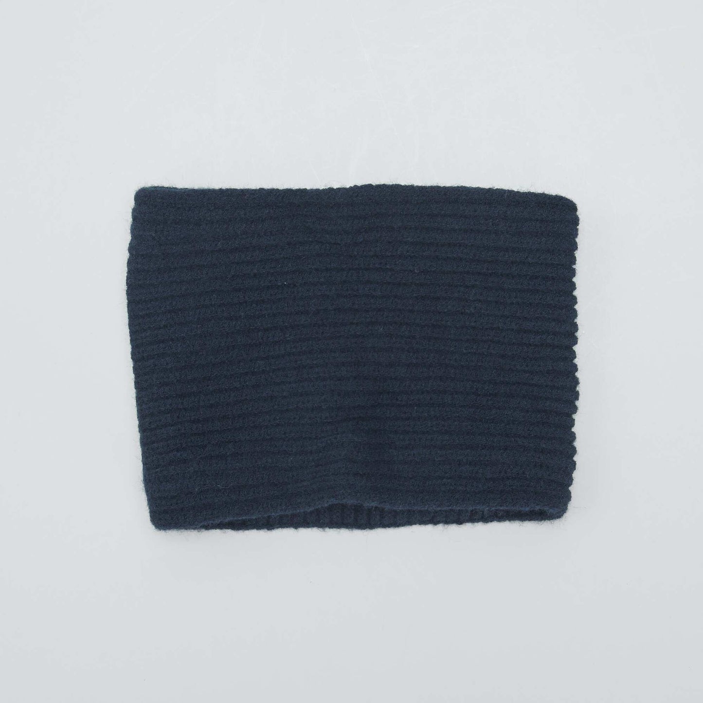 Snood en maille c tel e Bleu fonc