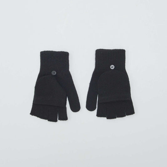 Paire de gants et mitaines noir