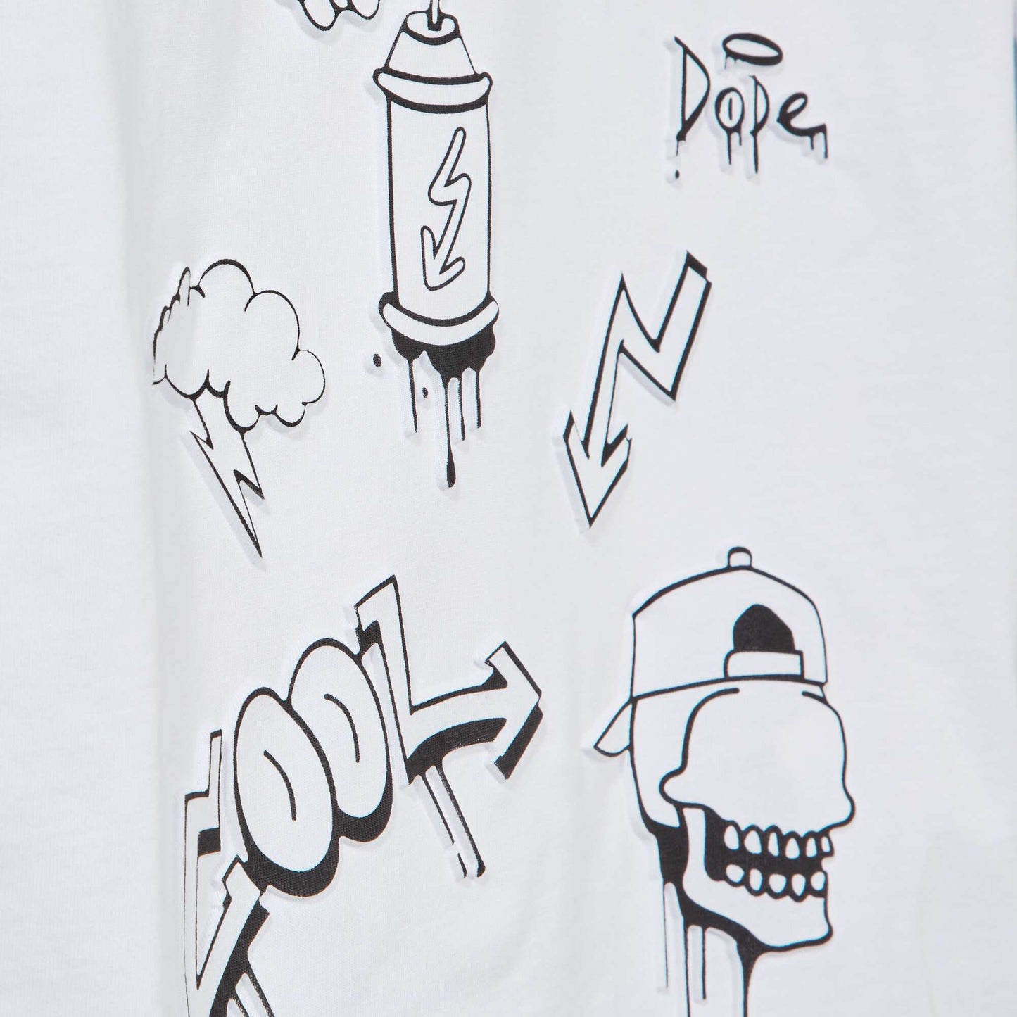 T-shirt imprim manches courtes Blanc