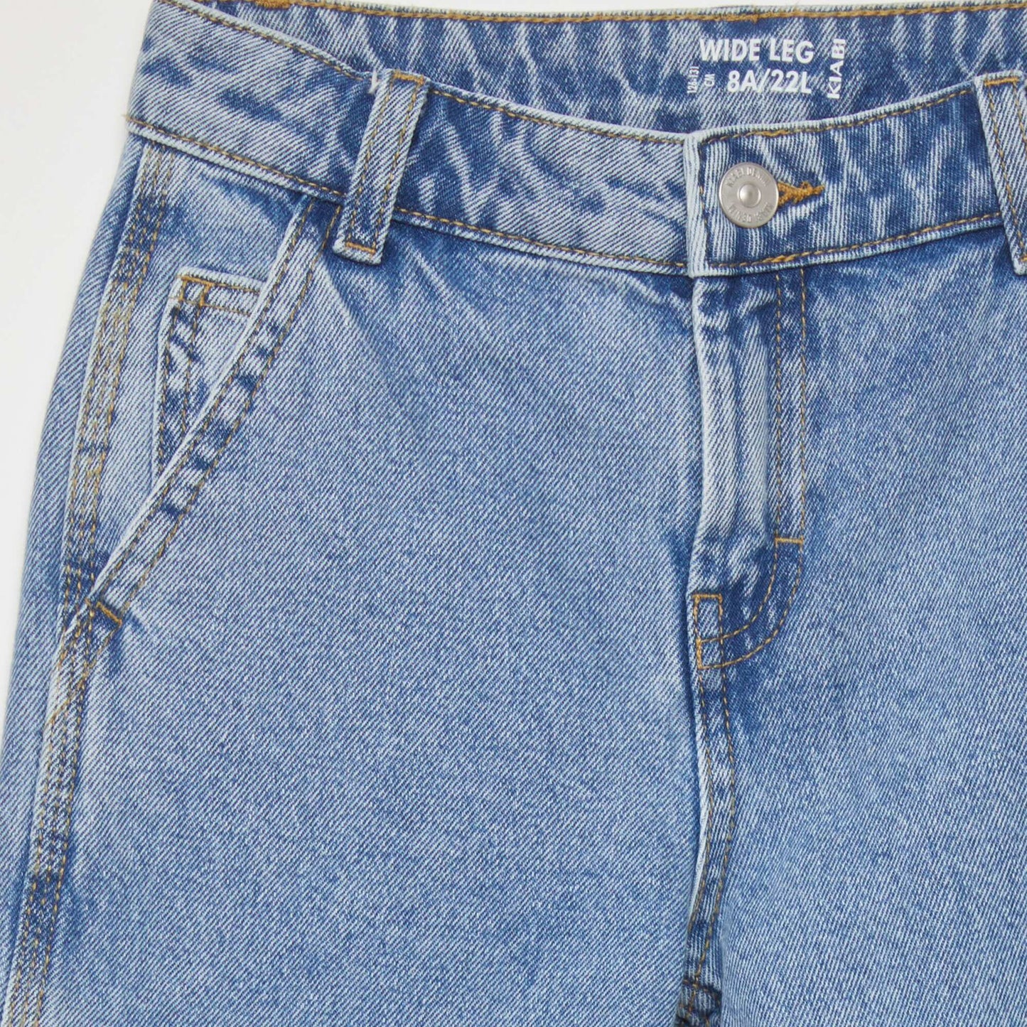 Pantalon denim d coupes genoux Double stone