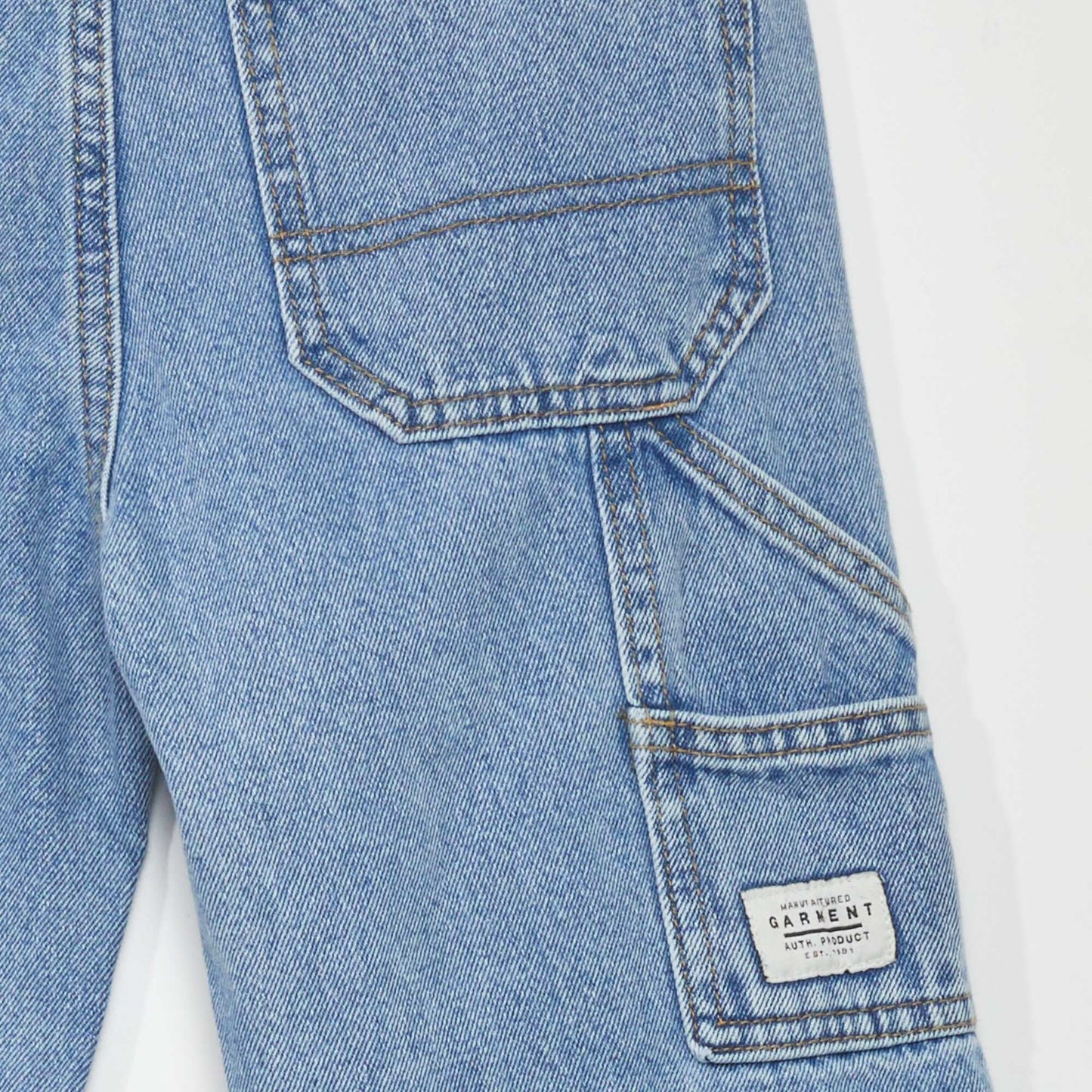 Pantalon denim d coupes genoux Double stone