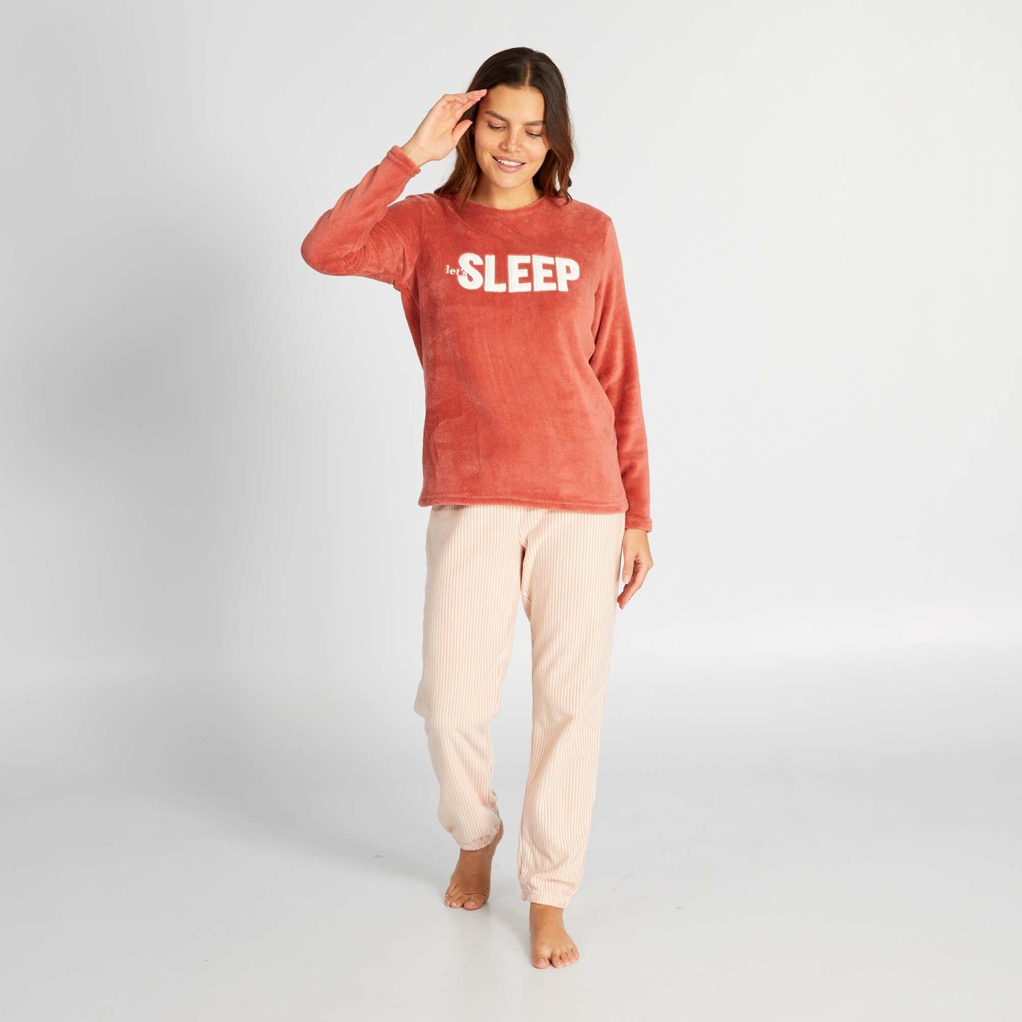 Ensemble pyjama polaire - 2 pi ces Rose