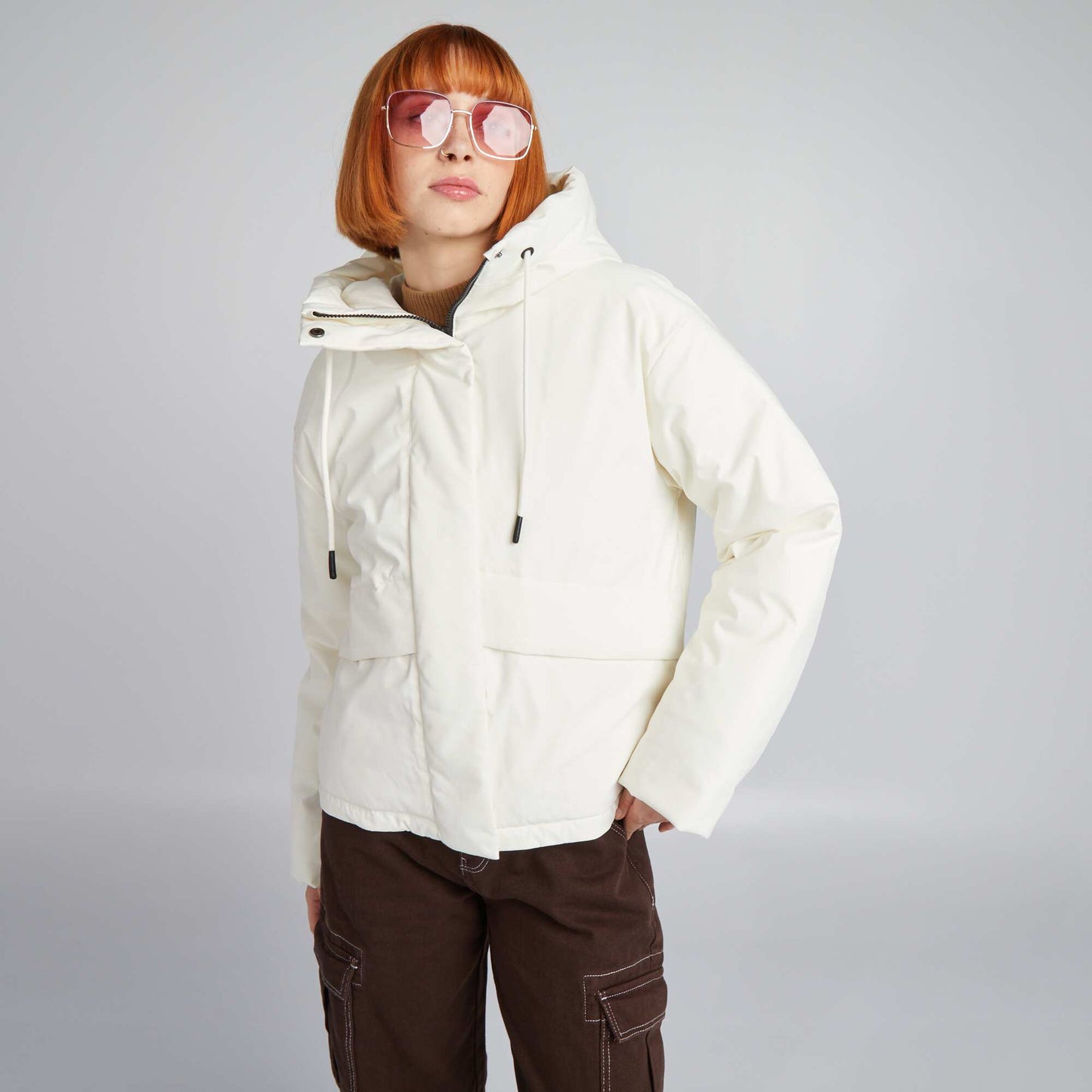 Doudoune d perlante capuche Blanc