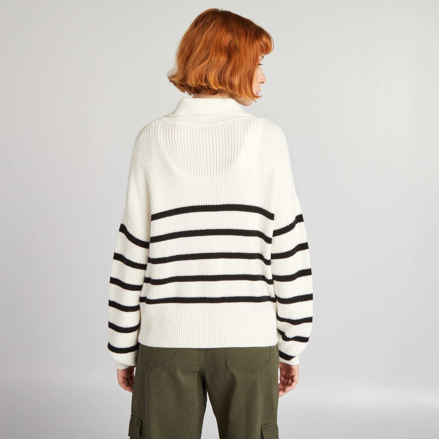Pull col camionneur Blanc