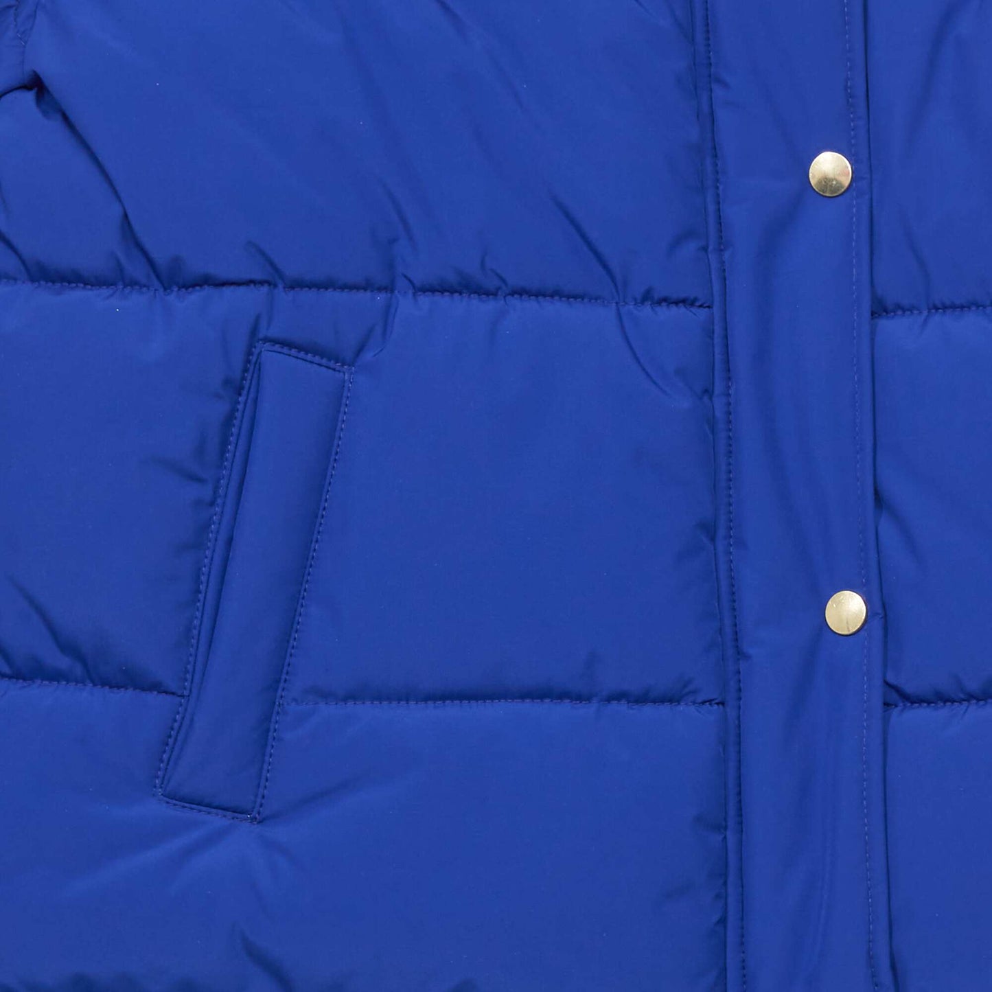 Doudoune matelass e col montant Bleu