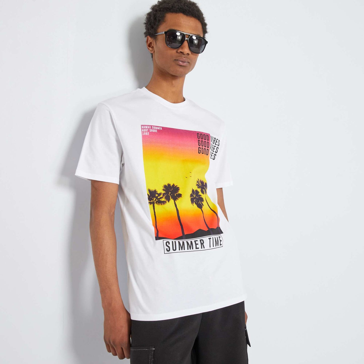 Tee-shirt imprim 'California' blanc