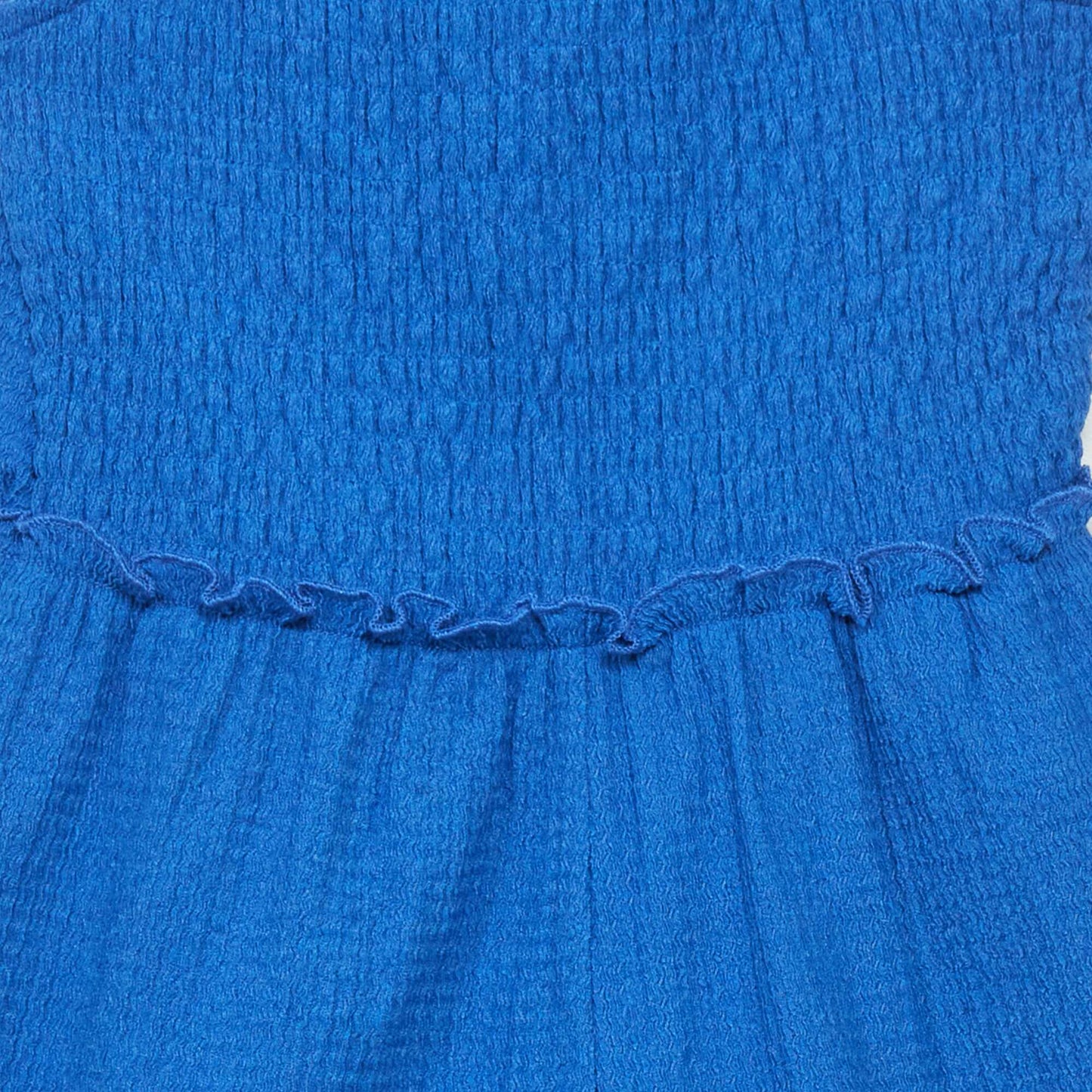 Combishort gaufr e fines bretelles bleu