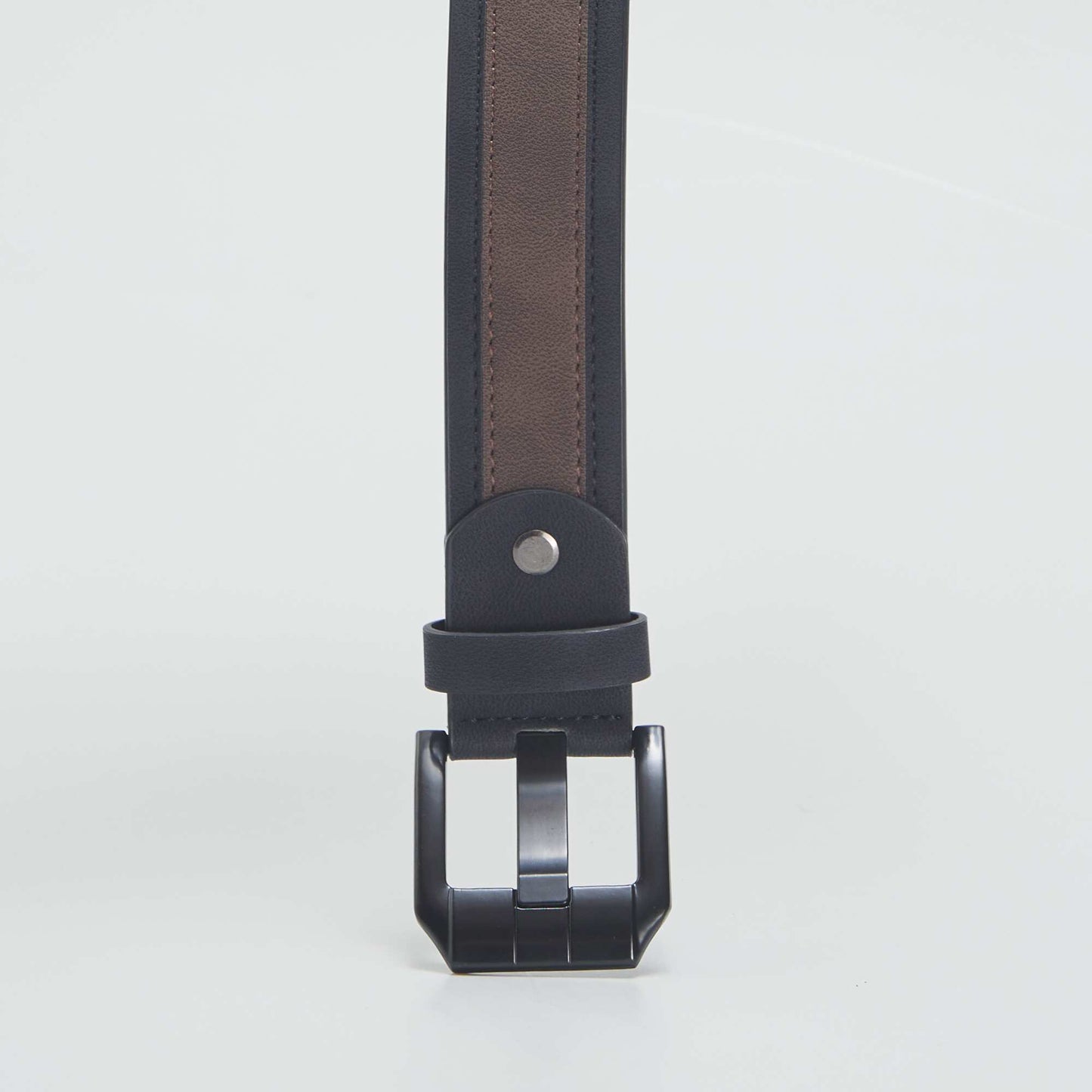 Ceinture en simili bicolore Noir