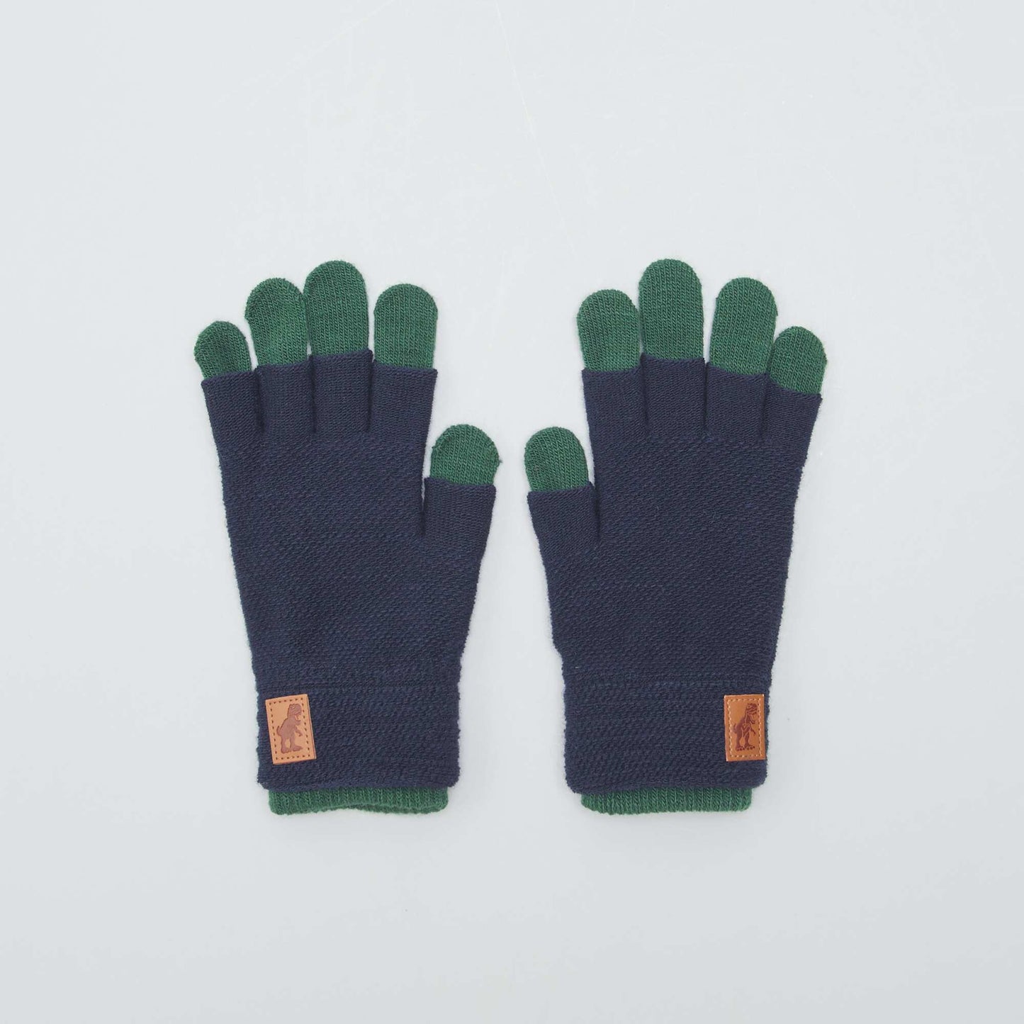 Gants et mitaines en maille Vert/bleu