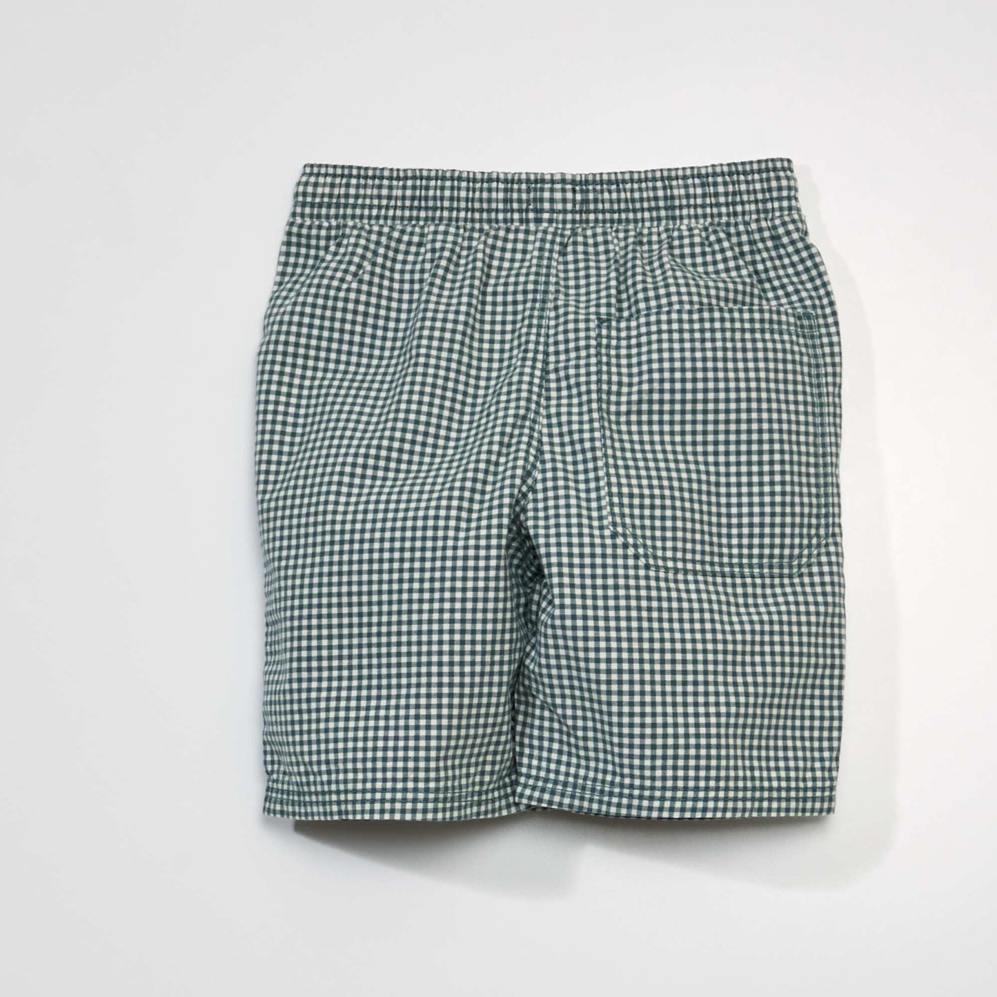 Short en twill carreaux Vert