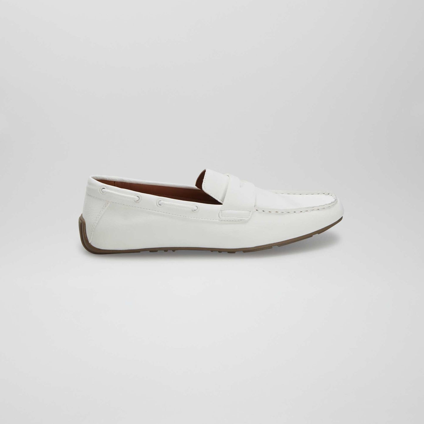 Mocassins en su dine Blanc